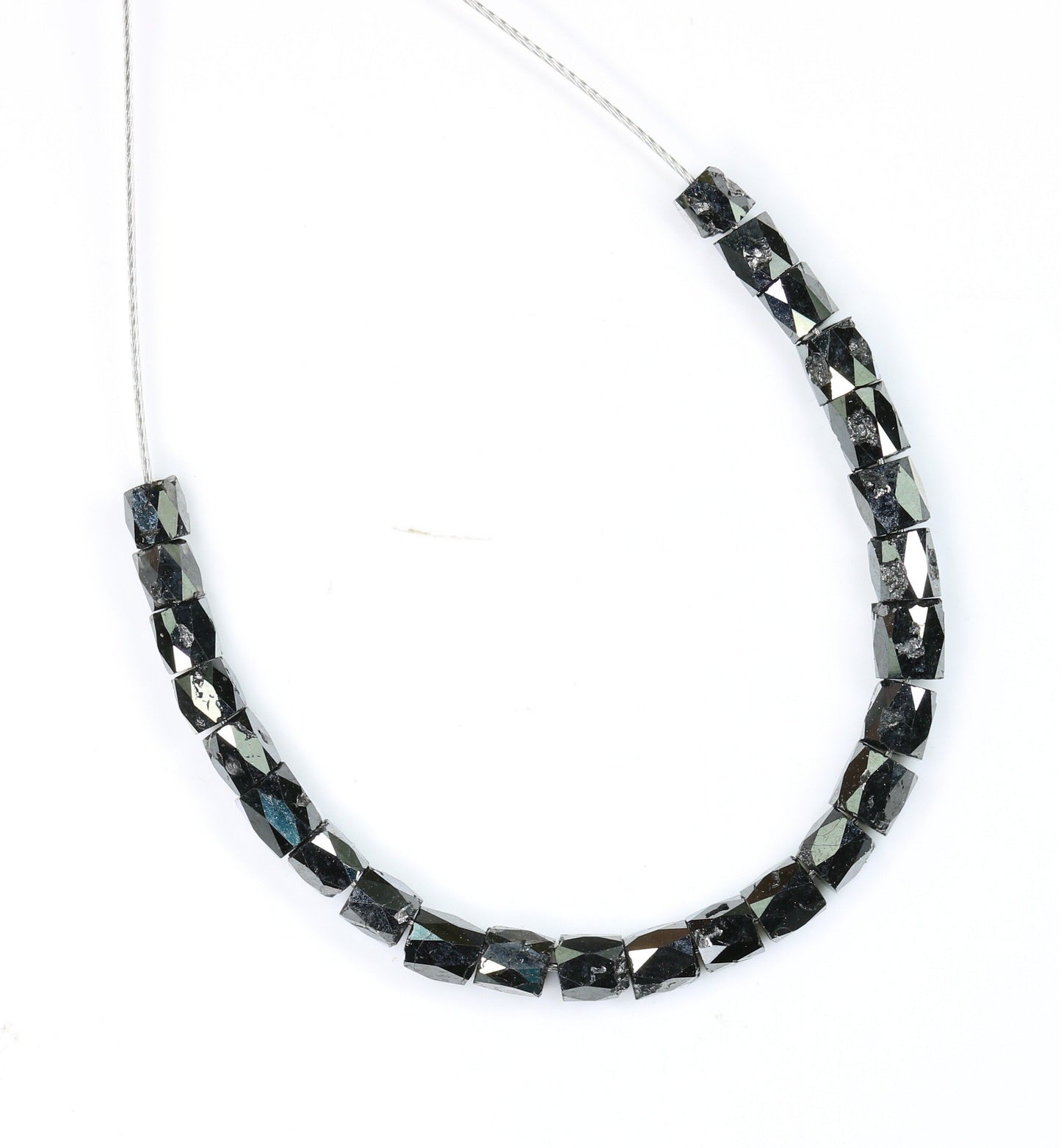 Stunning Black Diamond Beads | AAA Quality Faceted Loose Gems for Retro Crystal Necklaces | Unique Craft Beads for Jewelry Making Supplies