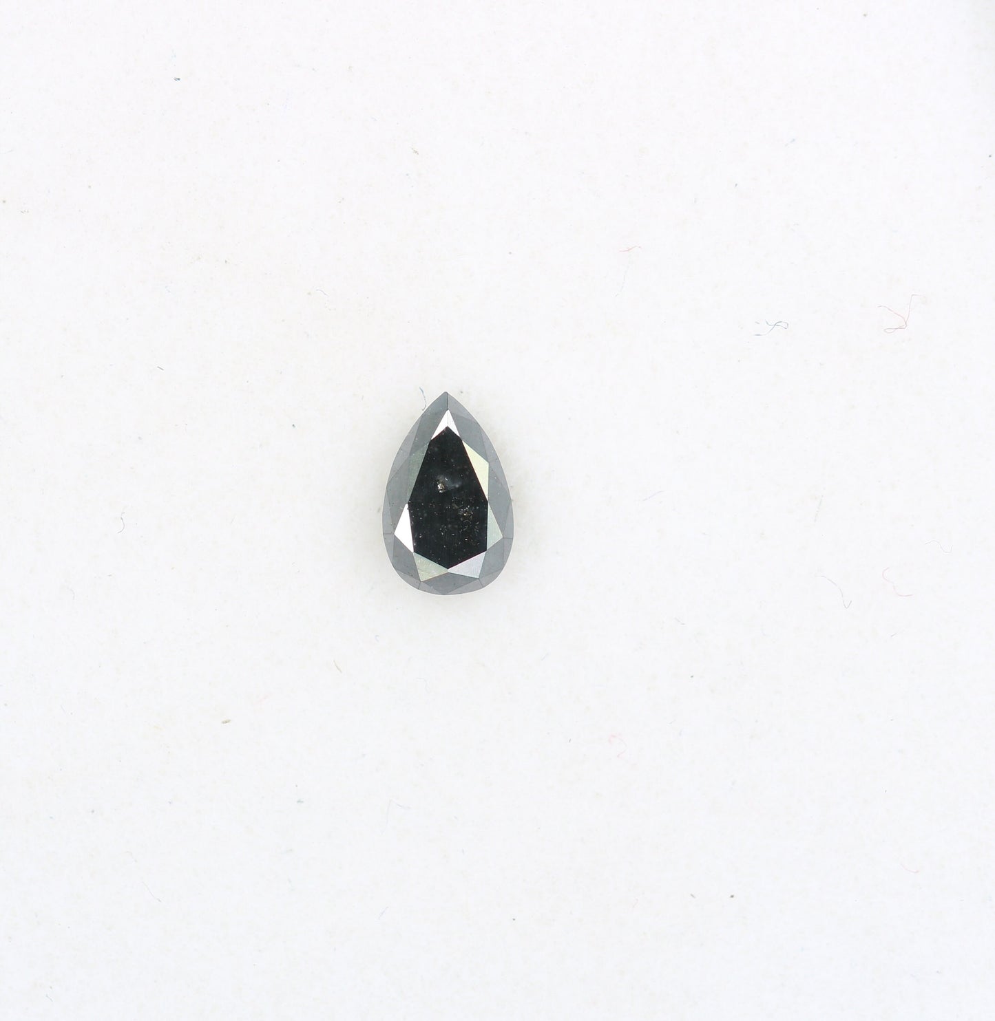 0.19 CT Pear Cut Natural Black Diamond, Loose Rose Cut Gemstone for Wedding Jewelry, Engagement Ring, Anniversary Gift for Her