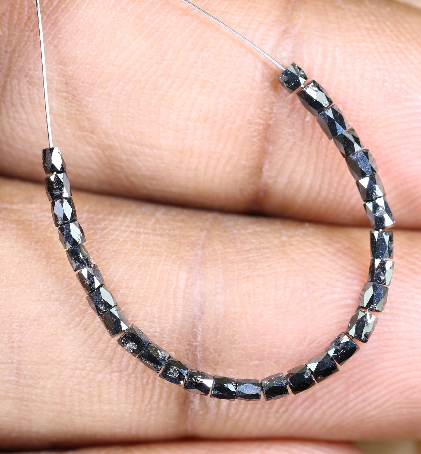 Black Diamond Beads | Faceted AAA Quality Loose Gems for Retro & Crystal Necklaces | Unique DIY Jewelry Supplies Craft Beads