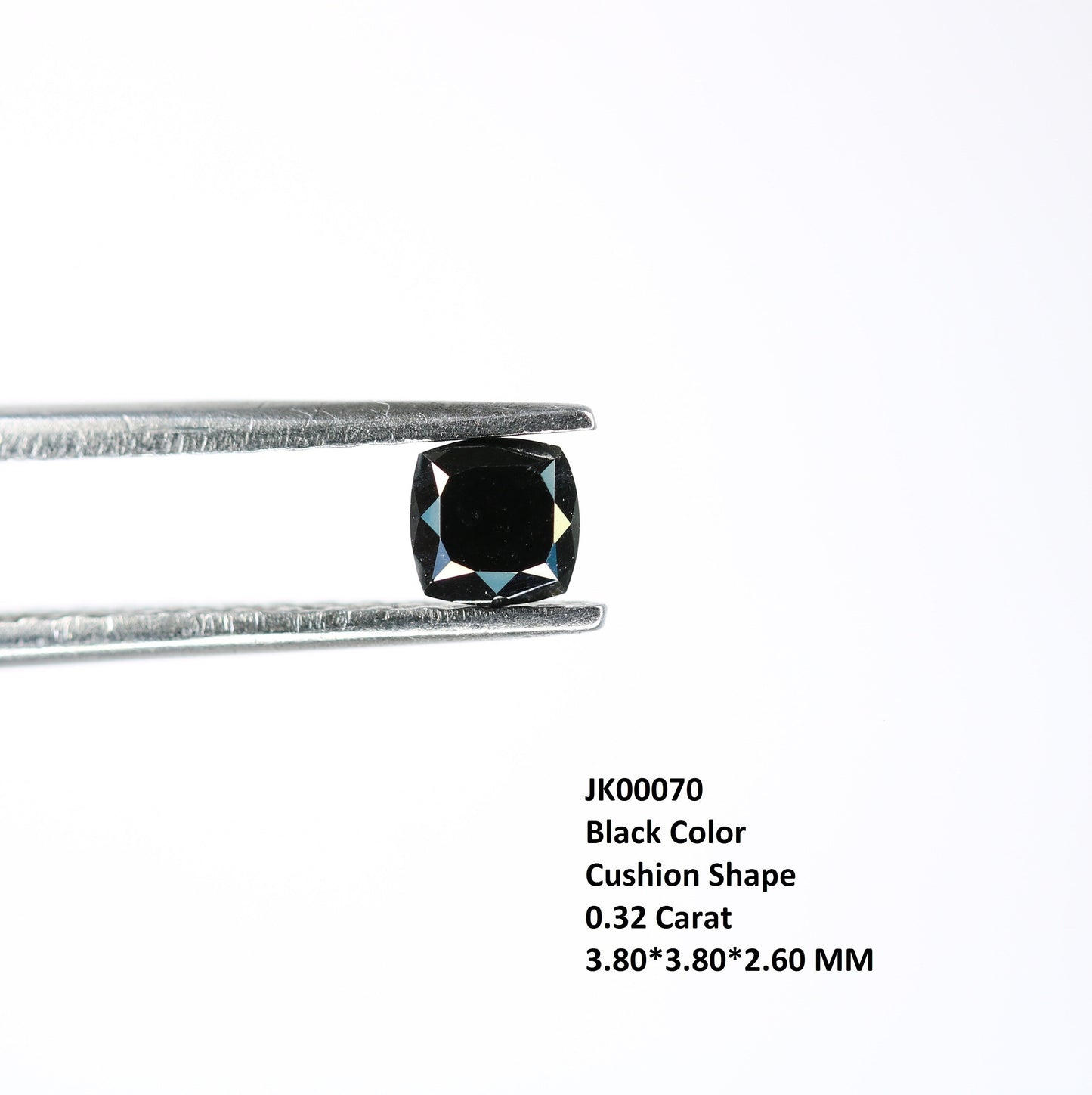 0.32 CT Fancy Cushion Black Loose Diamond for Wedding Jewelry, Pendant, Gift for Her, Gold Ring