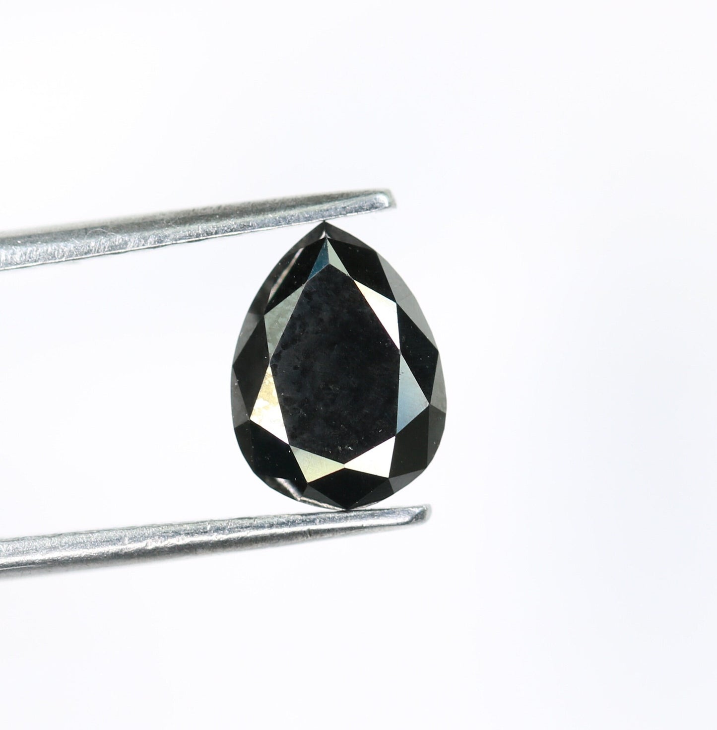 1.48 CT Pear Shape Black Rustic Diamond for Jewelry Making | Unique Gemstone for Gold Rings | Perfect Christmas Gift for Girlfriend or Wife