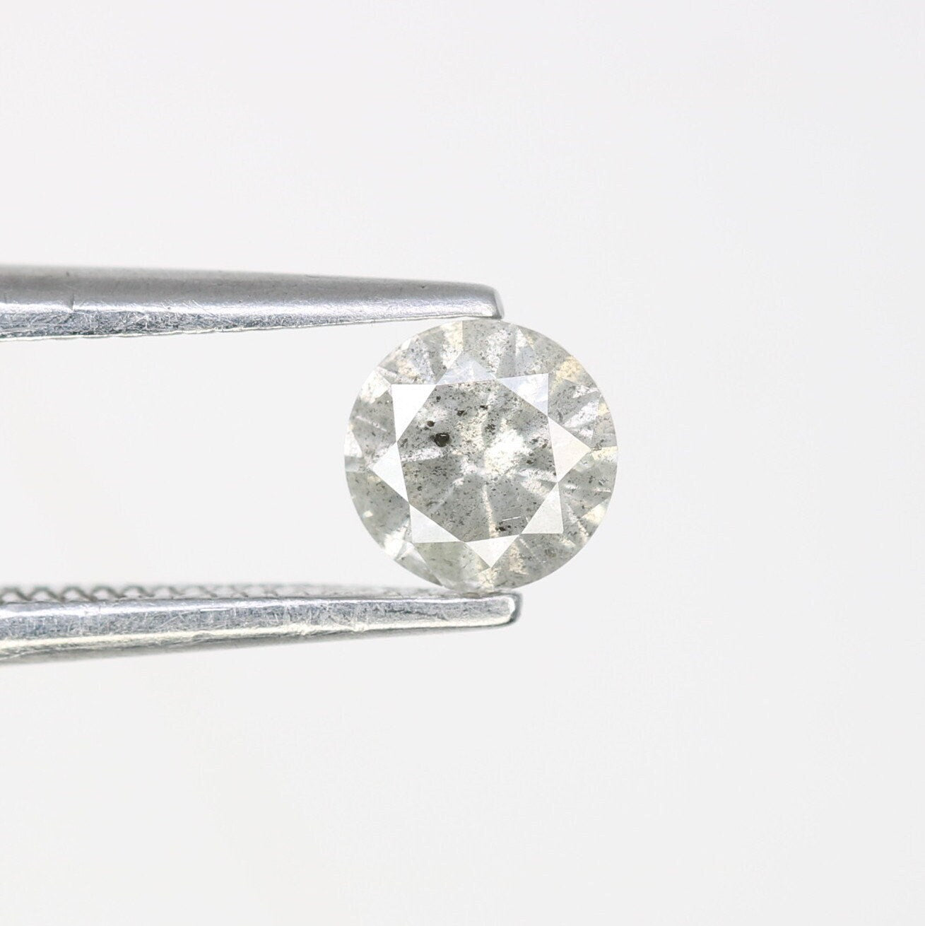 0.38 CT Rustic Salt and Pepper Loose Round Brilliant Diamond | Ideal for Wedding, Proposal Ring, or Multiple Occasions | Fancy Color Diamond