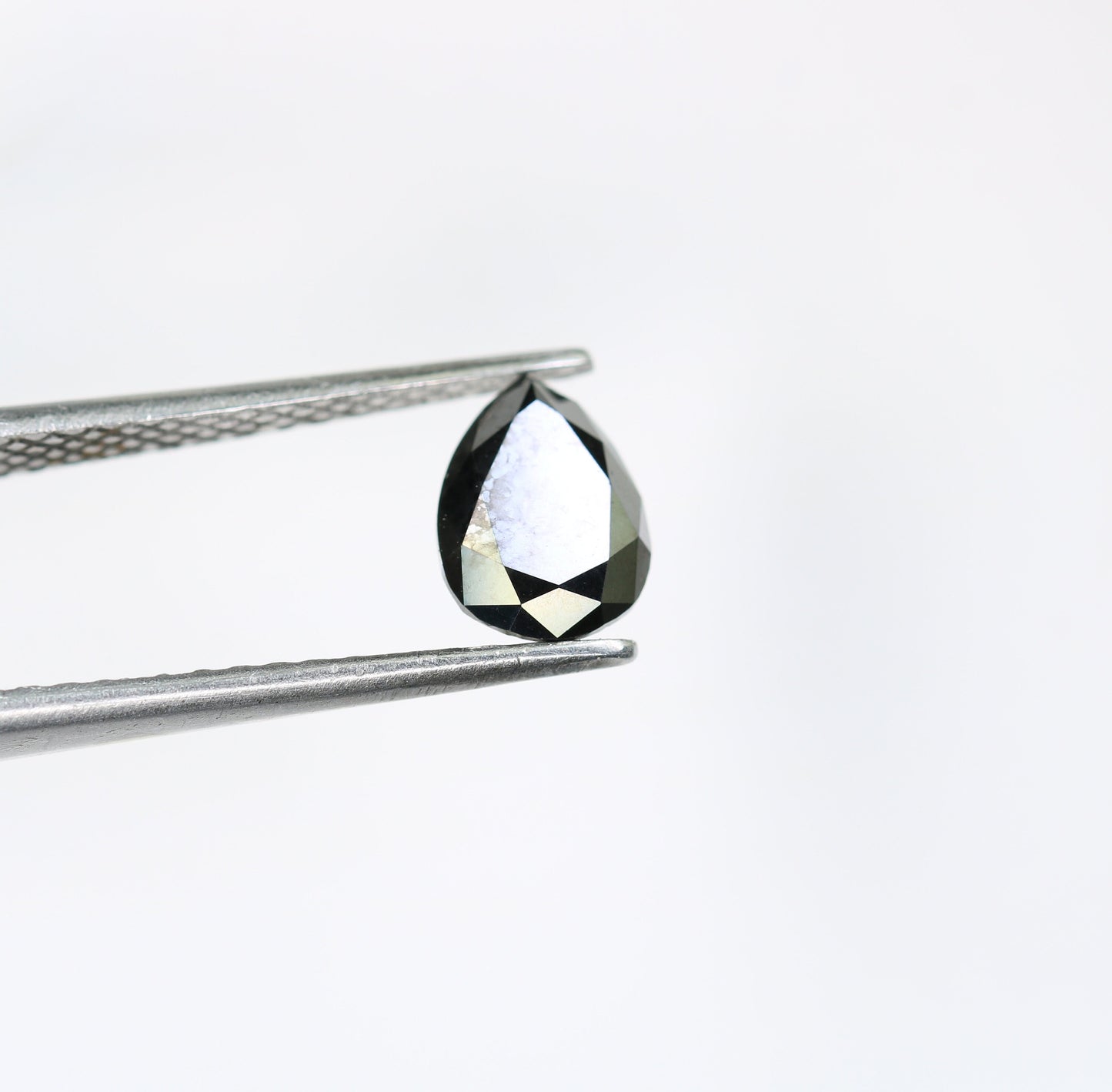 1.48 CT Pear Shape Black Rustic Diamond for Jewelry Making | Unique Gemstone for Gold Rings | Perfect Christmas Gift for Girlfriend or Wife