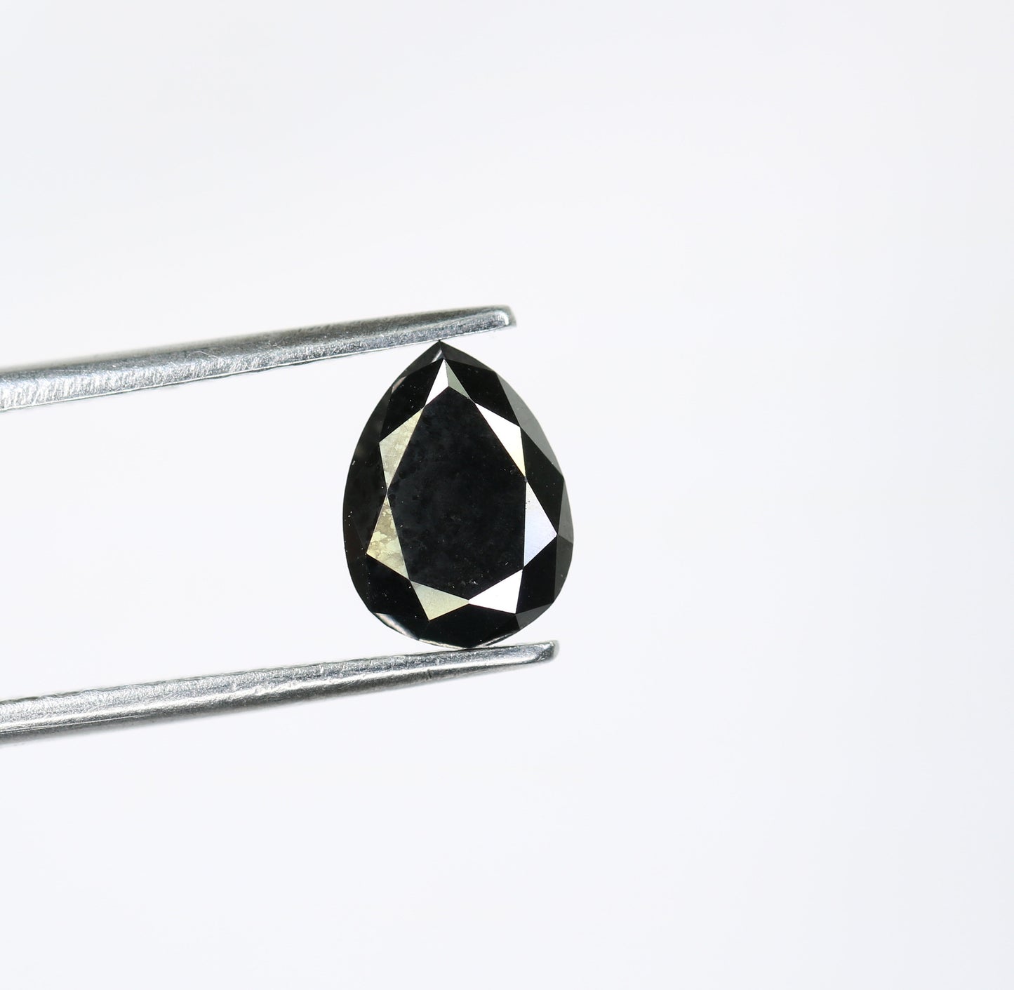 1.48 CT Pear Shape Black Rustic Diamond for Jewelry Making | Unique Gemstone for Gold Rings | Perfect Christmas Gift for Girlfriend or Wife