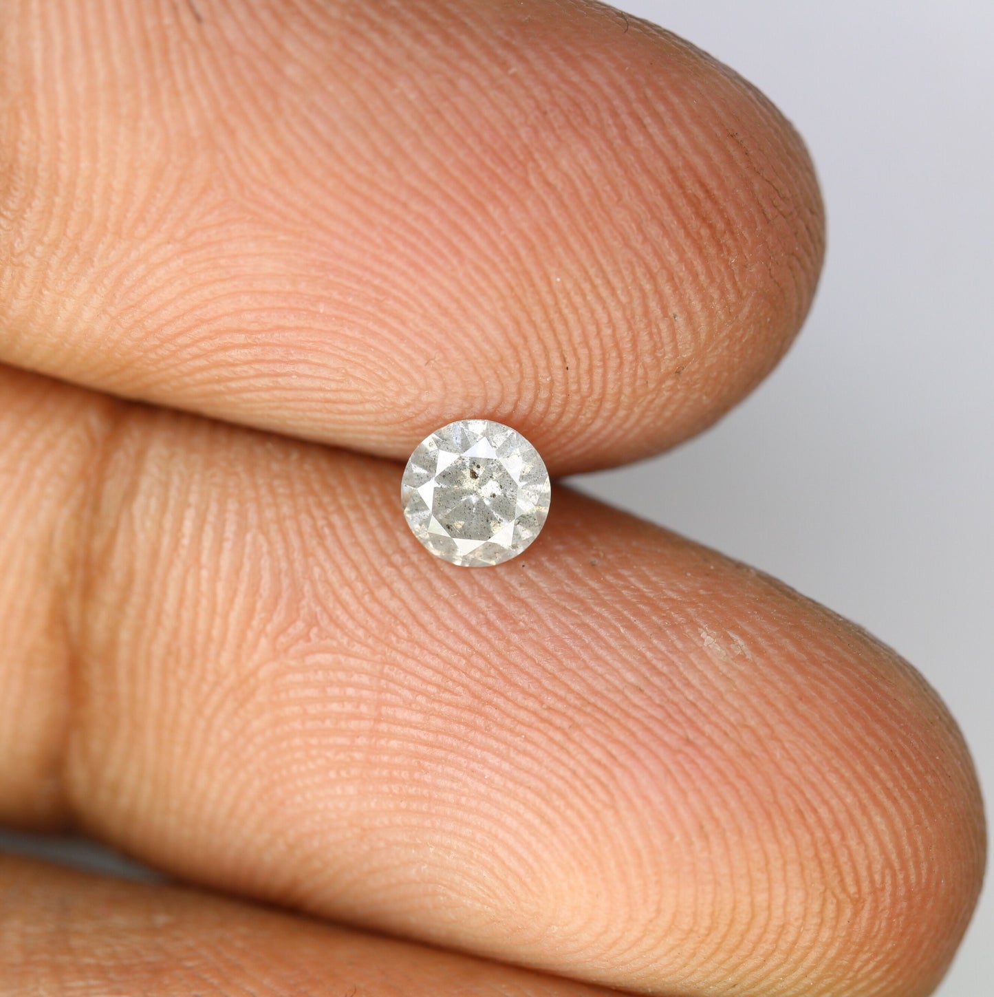 0.38 CT Rustic Salt and Pepper Loose Round Brilliant Diamond | Ideal for Wedding, Proposal Ring, or Multiple Occasions | Fancy Color Diamond