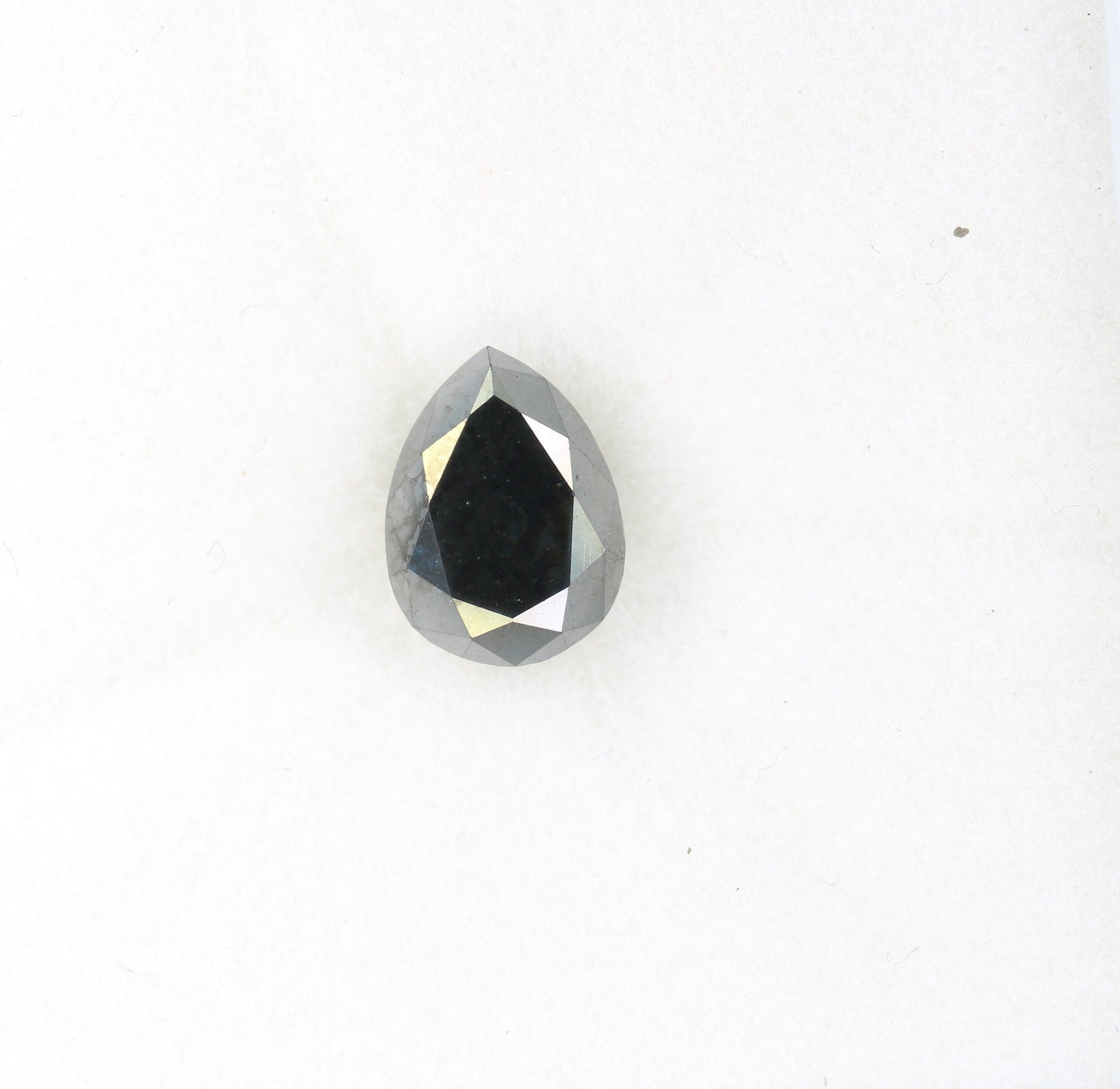1.48 CT Pear Shape Black Rustic Diamond for Jewelry Making | Unique Gemstone for Gold Rings | Perfect Christmas Gift for Girlfriend or Wife
