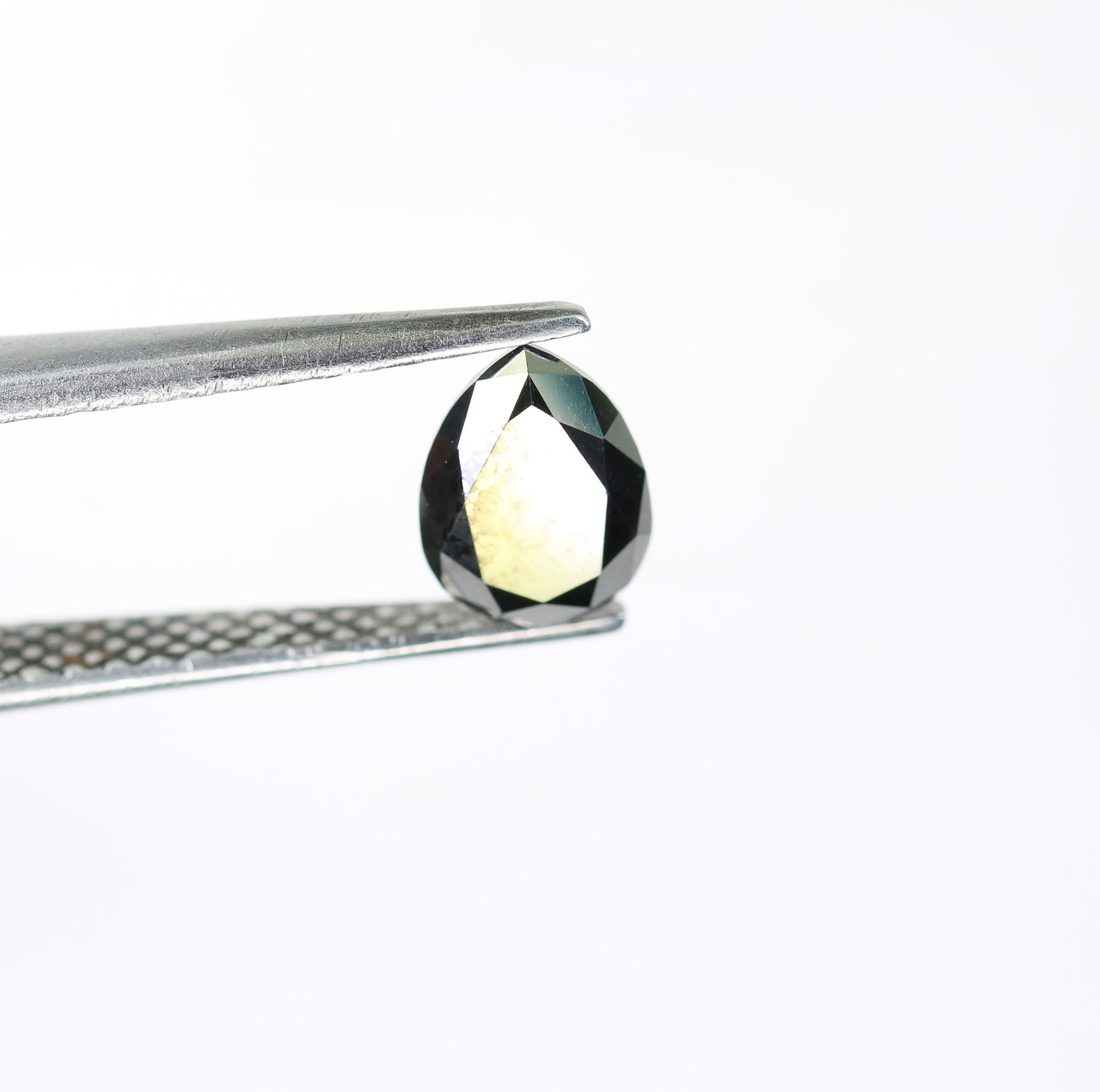 1.48 CT Pear Shape Black Rustic Diamond for Jewelry Making | Unique Gemstone for Gold Rings | Perfect Christmas Gift for Girlfriend or Wife
