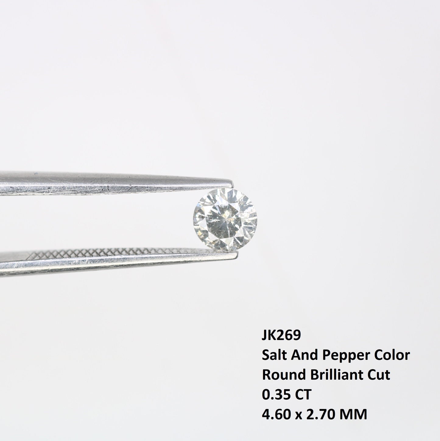 0.35 CT Natural Rustic Salt and Pepper Brilliant Cut Diamond | Perfect for Wedding Ring, Proposal Ring, or Jewelry Making | Wholesale Price