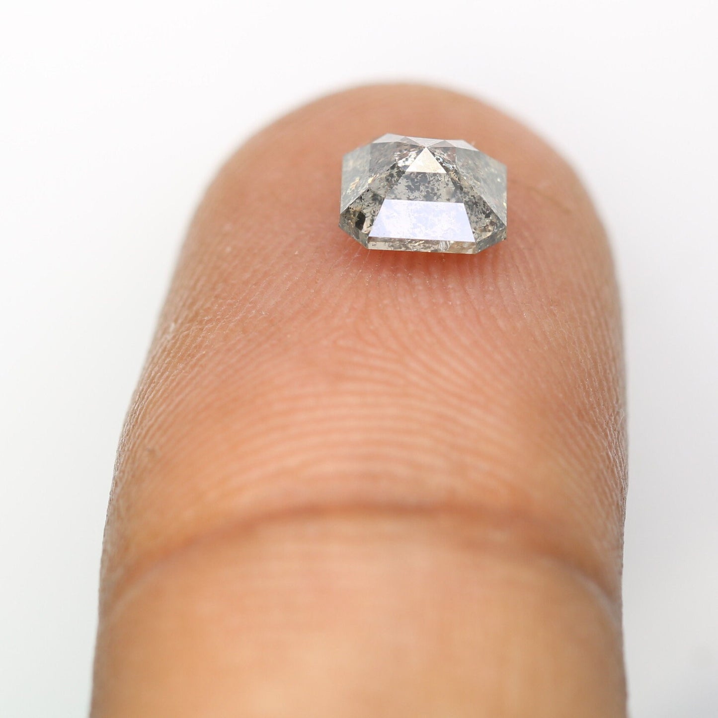 0.99 CT Emerald Cut Loose Diamond - Salt and Pepper Emerald Shape Diamond - Emerald For Wedding Ring - LABORDAY Offer - Customize Jewelry