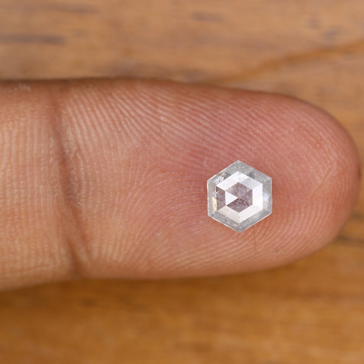 0.85 CT Salt and Pepper Hexagon Cut - Natural Loose Hexagon Shape -Unique Diamond for Ring - Special Gift for Her - Wholesaler of Diamond