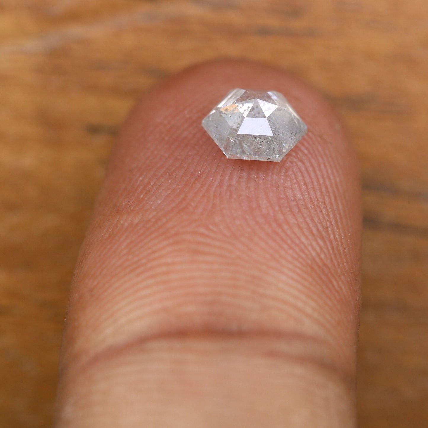 0.85 CT Salt and Pepper Hexagon Cut - Natural Loose Hexagon Shape -Unique Diamond for Ring - Special Gift for Her - Wholesaler of Diamond