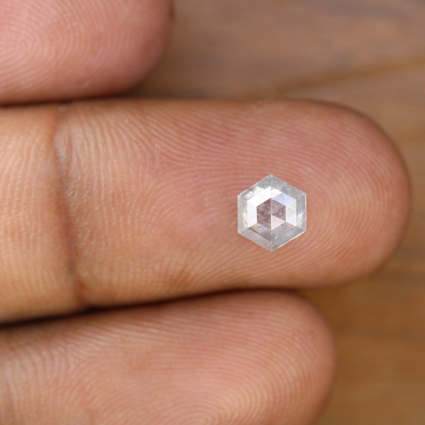 0.85 CT Salt and Pepper Hexagon Cut - Natural Loose Hexagon Shape -Unique Diamond for Ring - Special Gift for Her - Wholesaler of Diamond