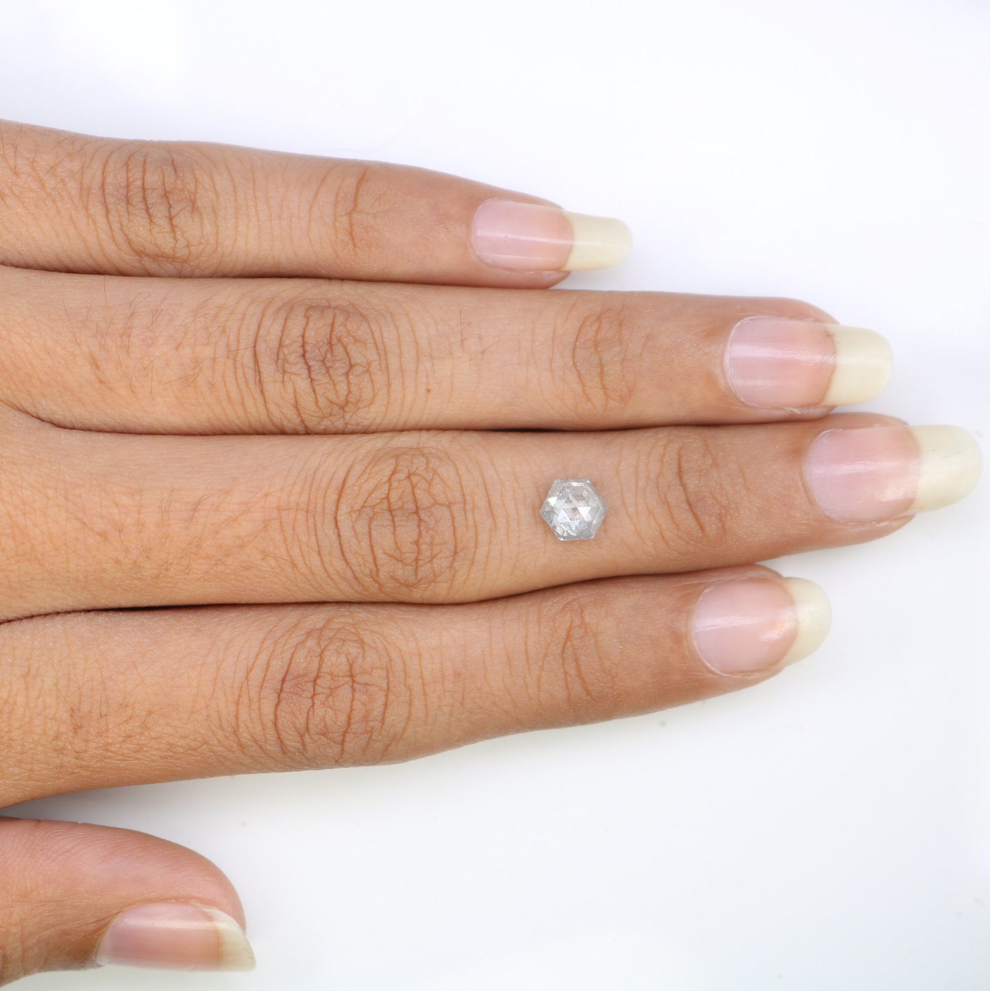 0.85 CT Salt and Pepper Hexagon Cut - Natural Loose Hexagon Shape -Unique Diamond for Ring - Special Gift for Her - Wholesaler of Diamond