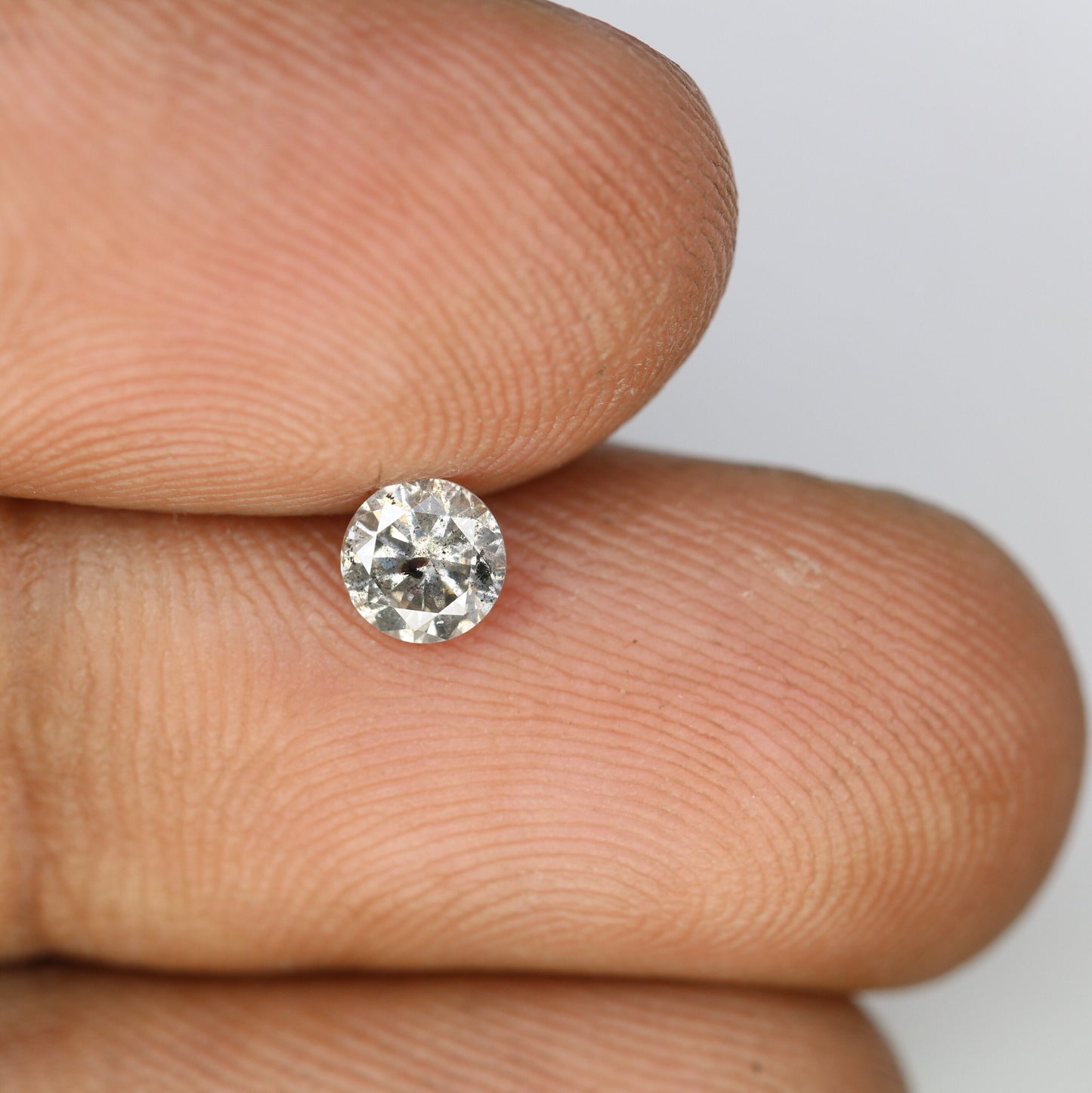 0.39 CT Brilliant Cut Loose Salt And Pepper Diamond For Statement Jewelry | Engagement Ring | Wedding Jewlery | Gift For HerFor Gold Ring