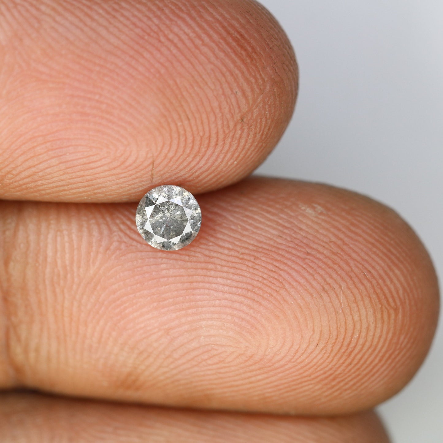 0.39 CT Brilliant Cut Loose Salt and Pepper Diamond | Ideal for Statement Jewelry, Custom Rings, Prong Pendants, or Halo Rings