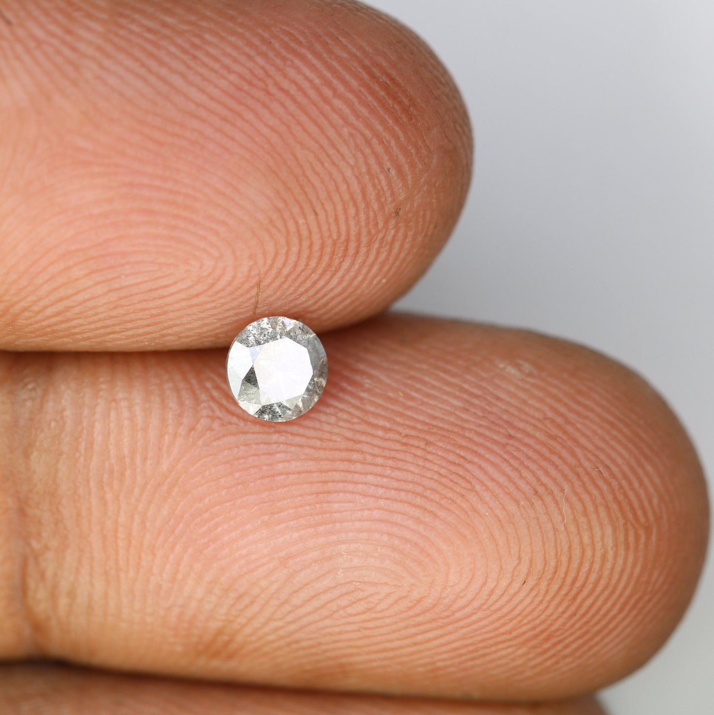 0.39 CT Brilliant Cut Loose Salt and Pepper Diamond | Ideal for Statement Jewelry, Custom Rings, Prong Pendants, or Halo Rings