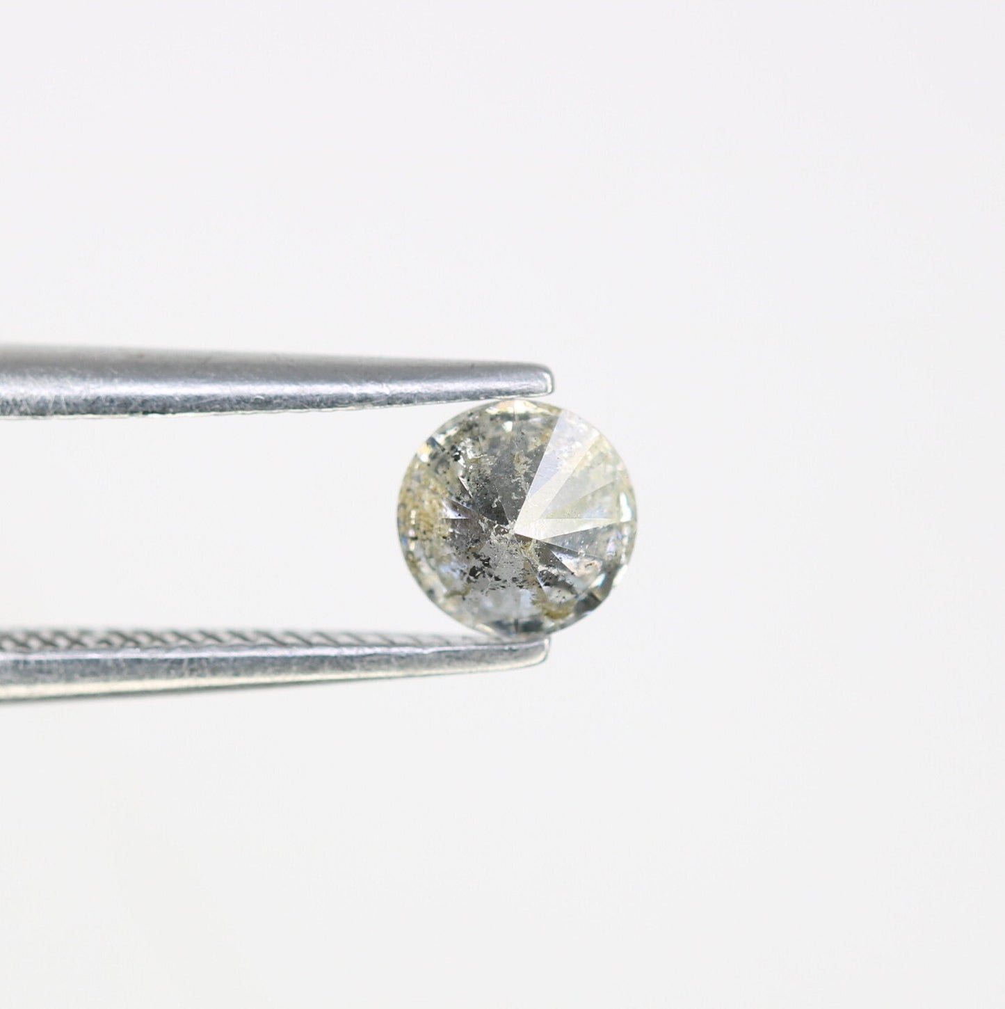 0.38 CT Rustic Salt and Pepper Brilliant Cut Diamond | Ideal for Wedding or Engagement Ring | Custom Jewelry Design