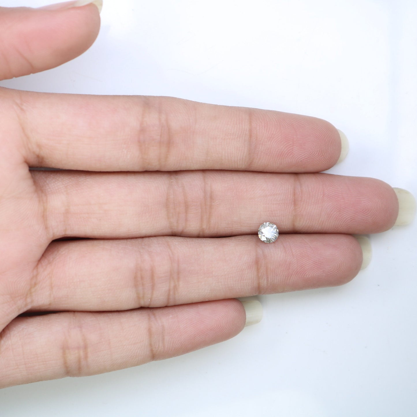 0.38 CT Rustic Salt and Pepper Brilliant Cut Diamond | Ideal for Wedding or Engagement Ring | Custom Jewelry Design