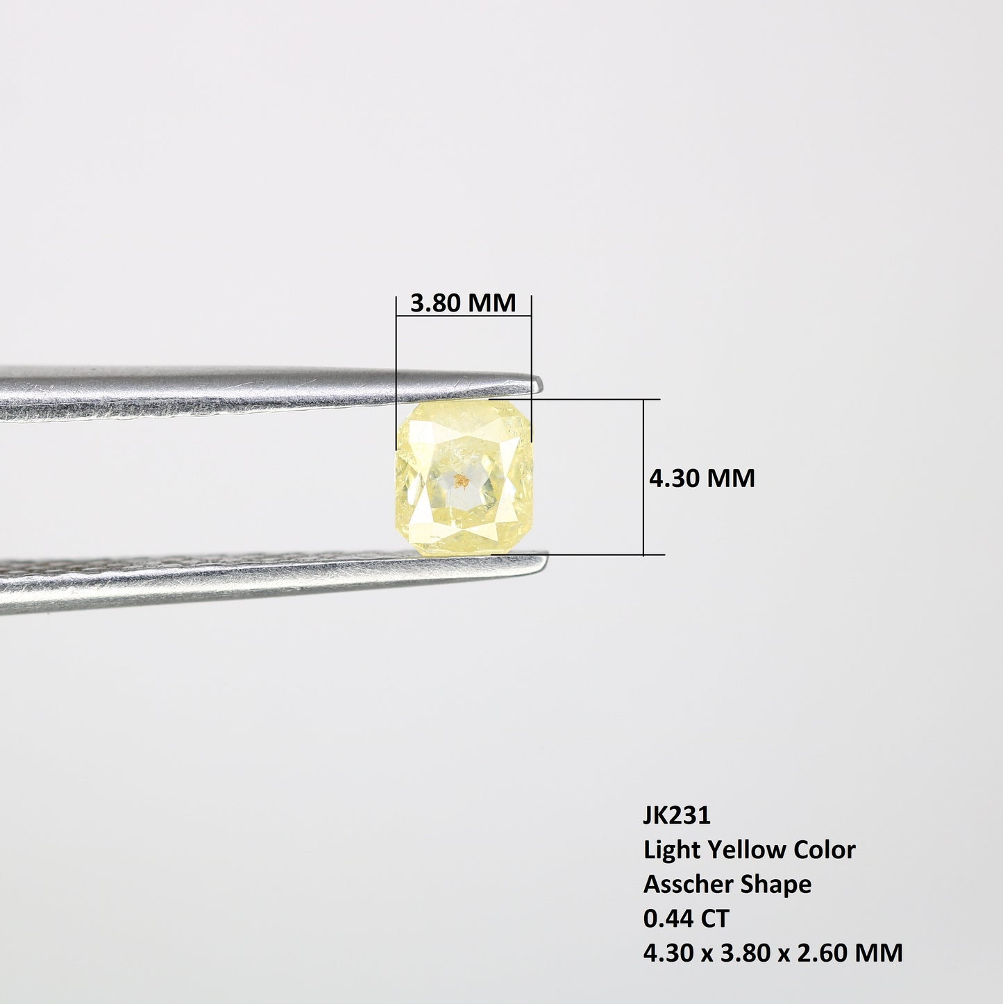 Yellow Emerald Cut Loose Salt & Pepper Diamond - Perfect for Wedding Rings - Labor Day Sale - Custom Jewelry