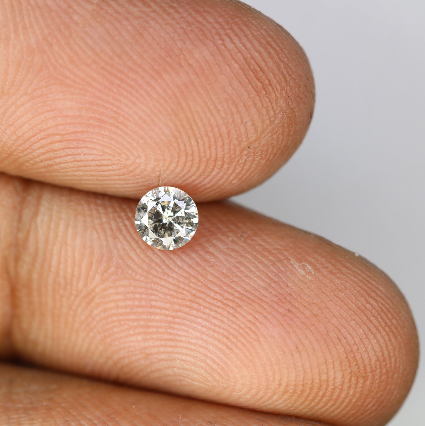 0.38 CT Natural Salt and Pepper Brilliant Cut Loose Diamond | Perfect for Proposal Ring, Diamond Pendant, or Gift for Her | Custom Gold Ring
