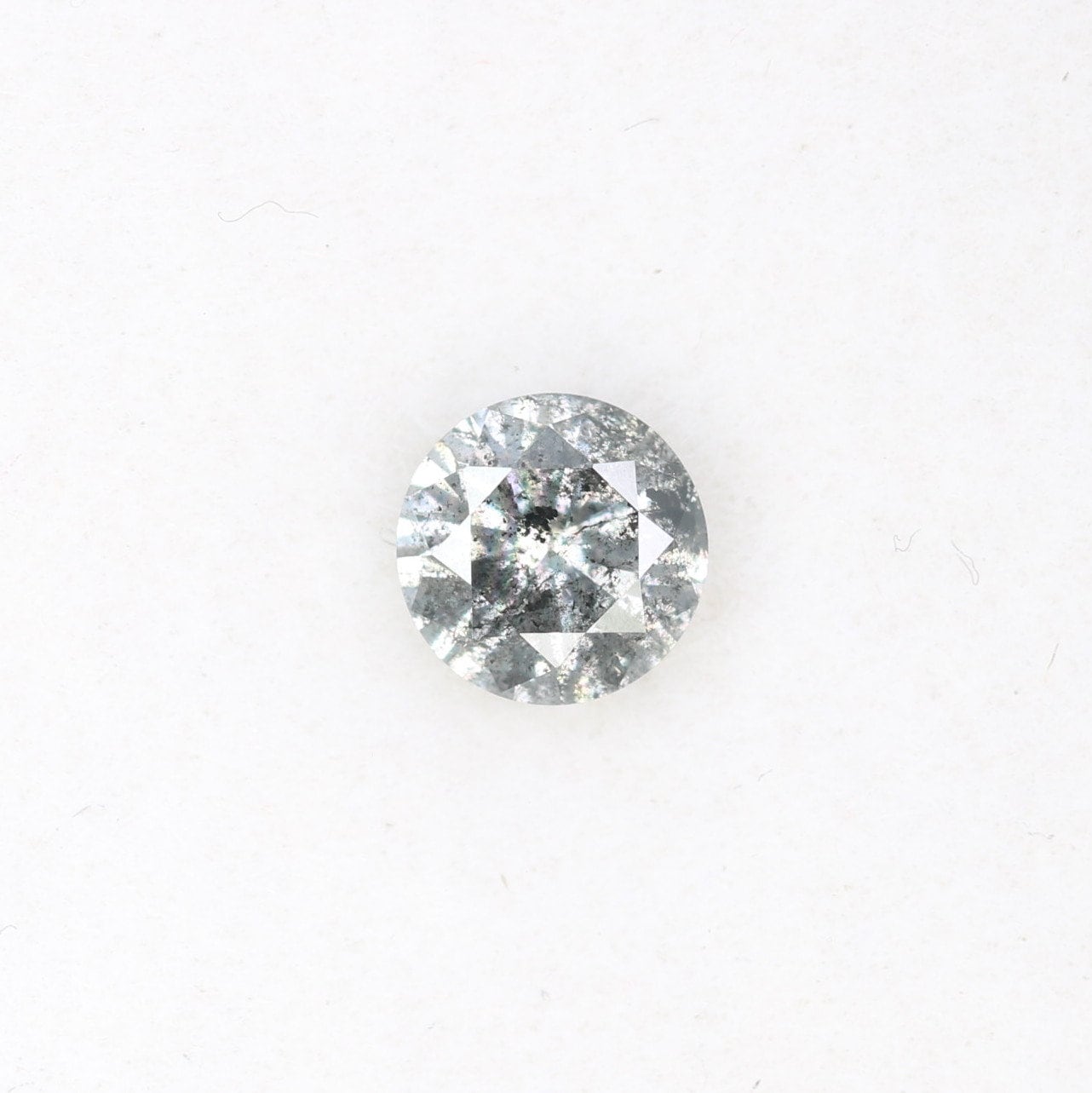 0.38 CT Rustic Salt and Pepper Brilliant Cut Diamond | Ideal for Engagement Ring, Wedding Jewelry, or Gift for Loved Ones | Custom Gold Ring