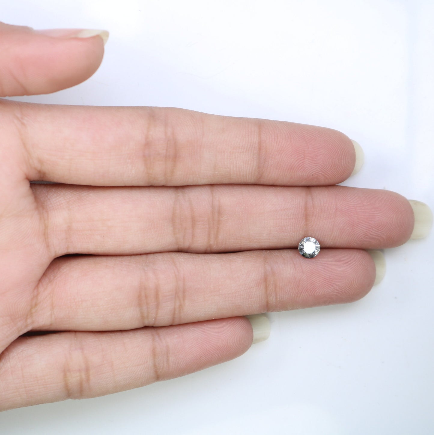 0.38 CT Rustic Salt and Pepper Brilliant Cut Diamond | Ideal for Engagement Ring, Wedding Jewelry, or Gift for Loved Ones | Custom Gold Ring