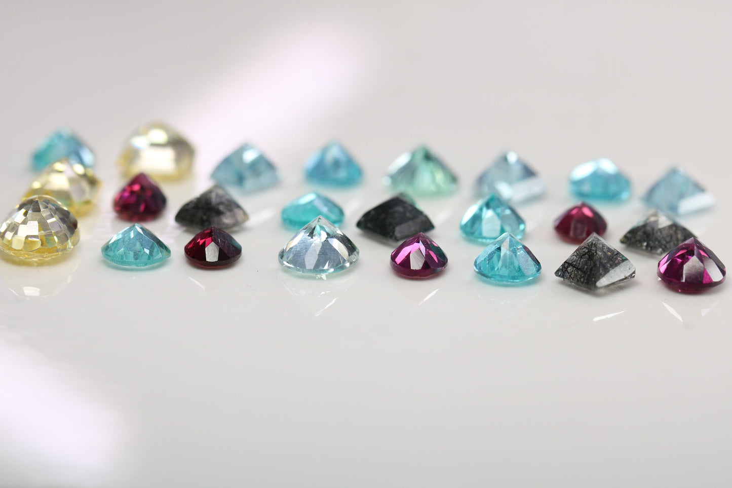 Beautiful Mixed Shape Fancy Natural Gemstones | Yellow & Purple Oval Gemstone Rings | Black Rutile Pear Stone Jewelry