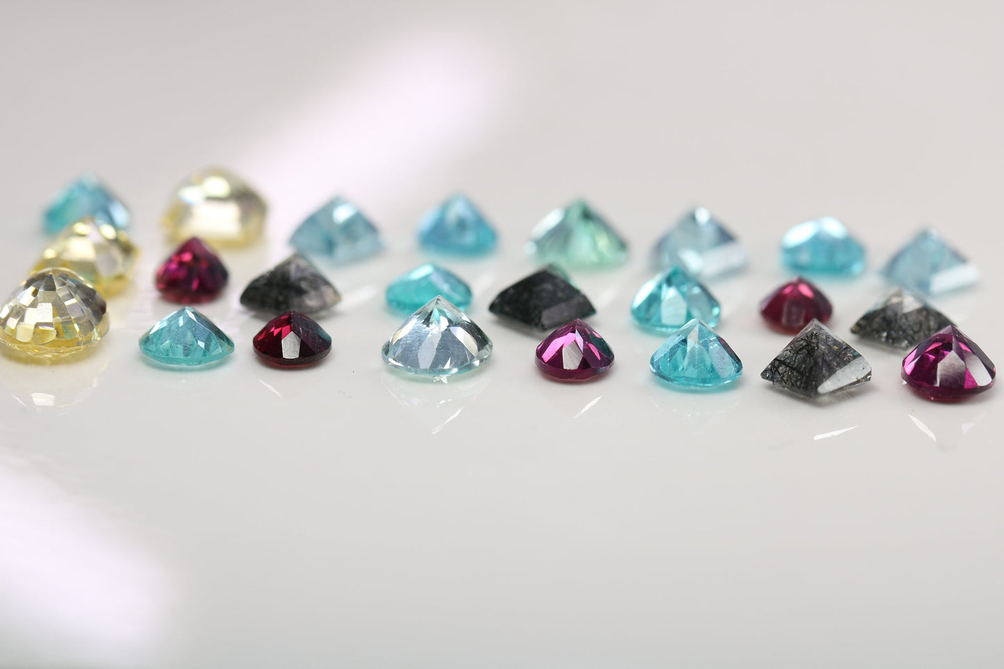 Beautiful Mixed Shape Fancy Natural Gemstones | Yellow & Purple Oval Gemstone Rings | Black Rutile Pear Stone Jewelry