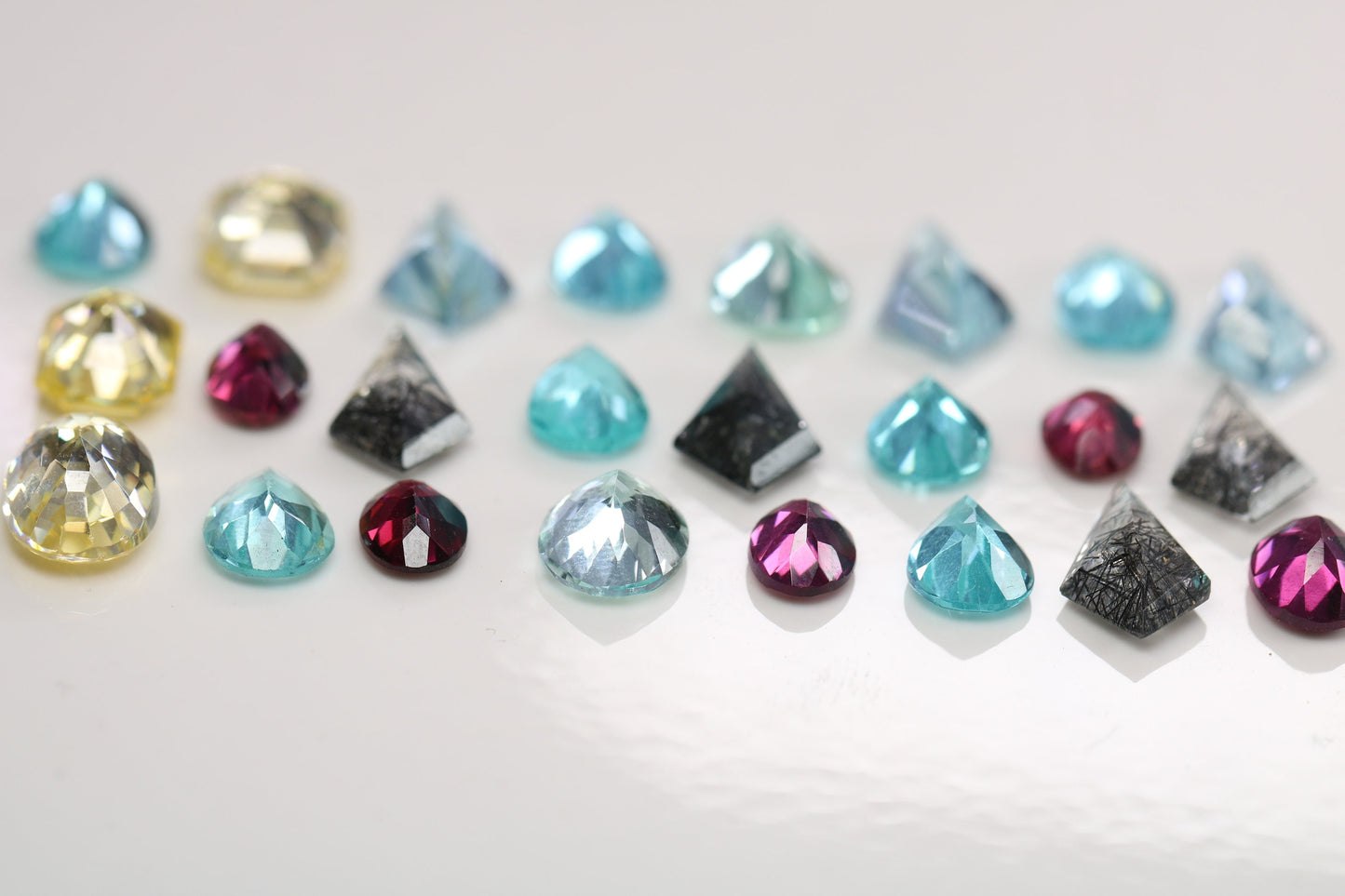 Beautiful Mixed Shape Fancy Natural Gemstones | Yellow & Purple Oval Gemstone Rings | Black Rutile Pear Stone Jewelry