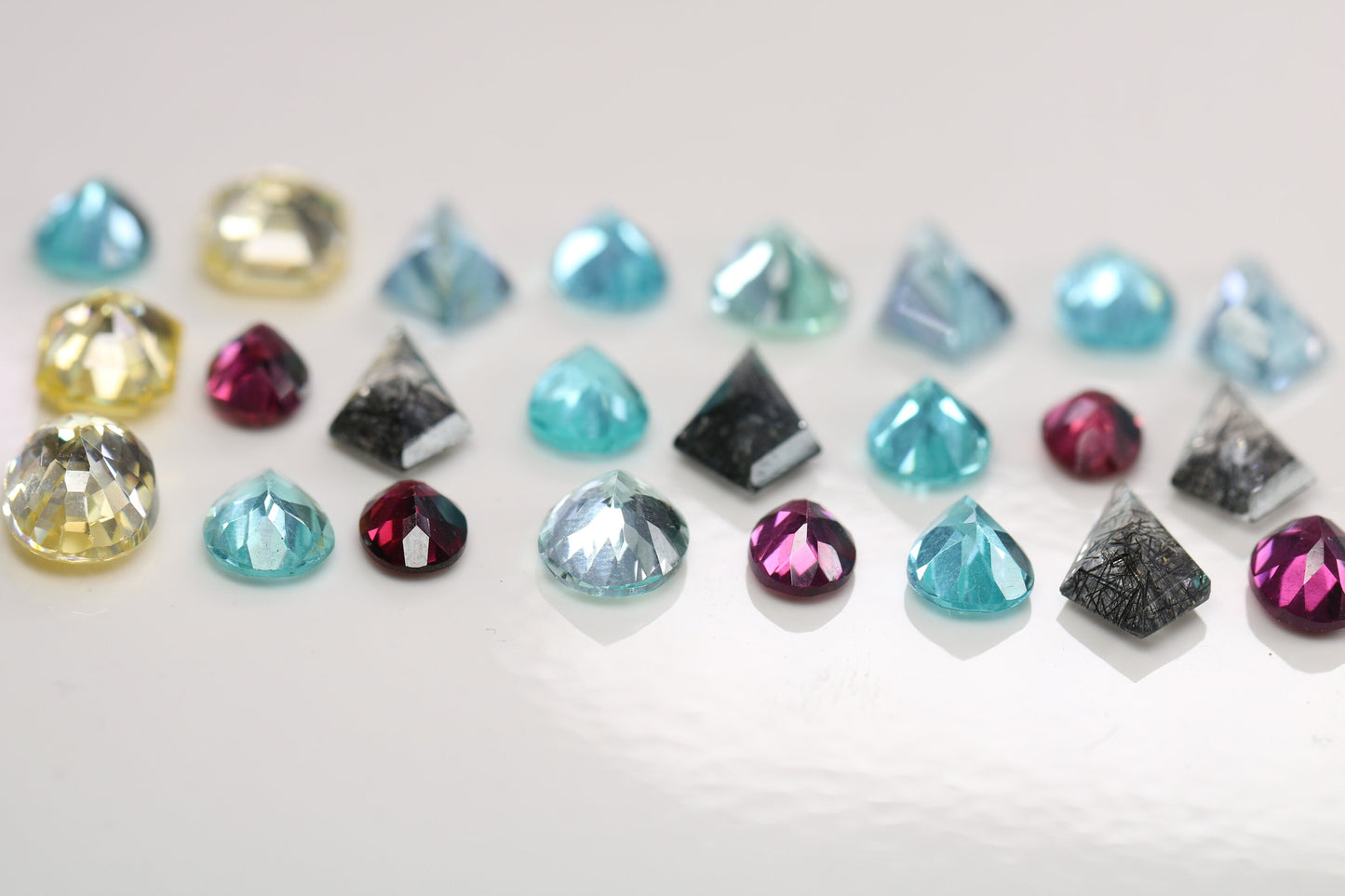 Beautiful Mixed Shape Fancy Natural Gemstones | Yellow & Purple Oval Gemstone Rings | Black Rutile Pear Stone Jewelry