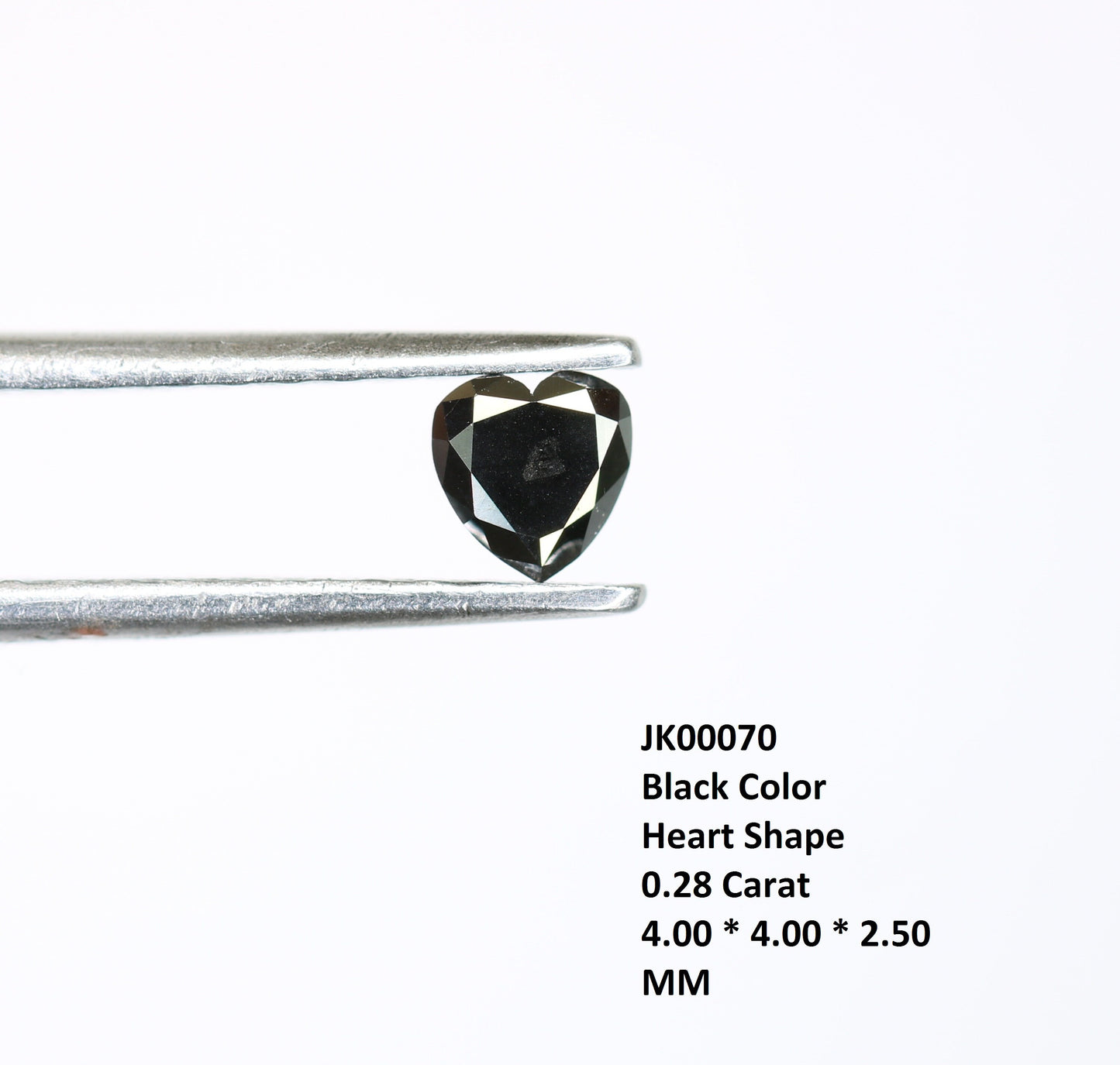 0.28 CT Heart Shape Fancy Loose Black Color Diamond For Pendant | Diamond Ring | Diamond Necklace | Gift For HerFor Gold Ring Diamonds