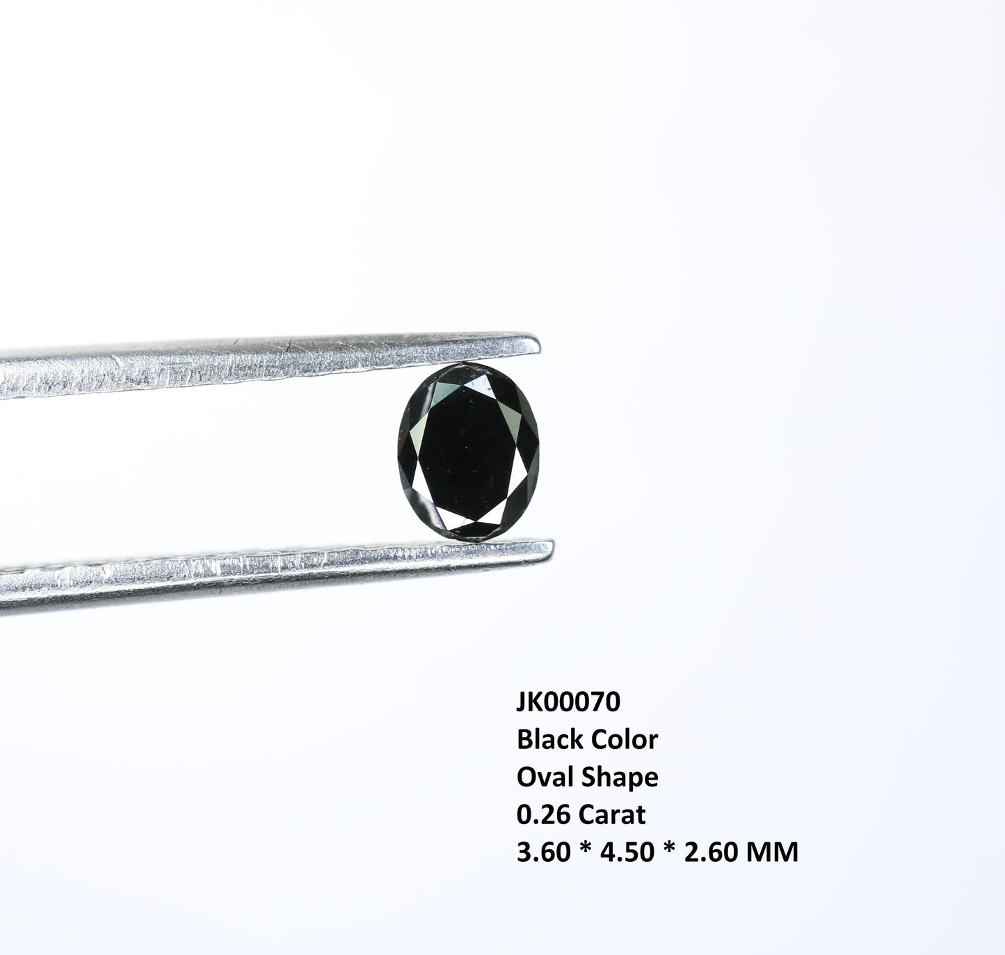 0.26 CT Fancy Oval Black Rustic Loose Diamond for Wedding Ring, Gift for Wife, Oval Black Diamond, Gold Ring