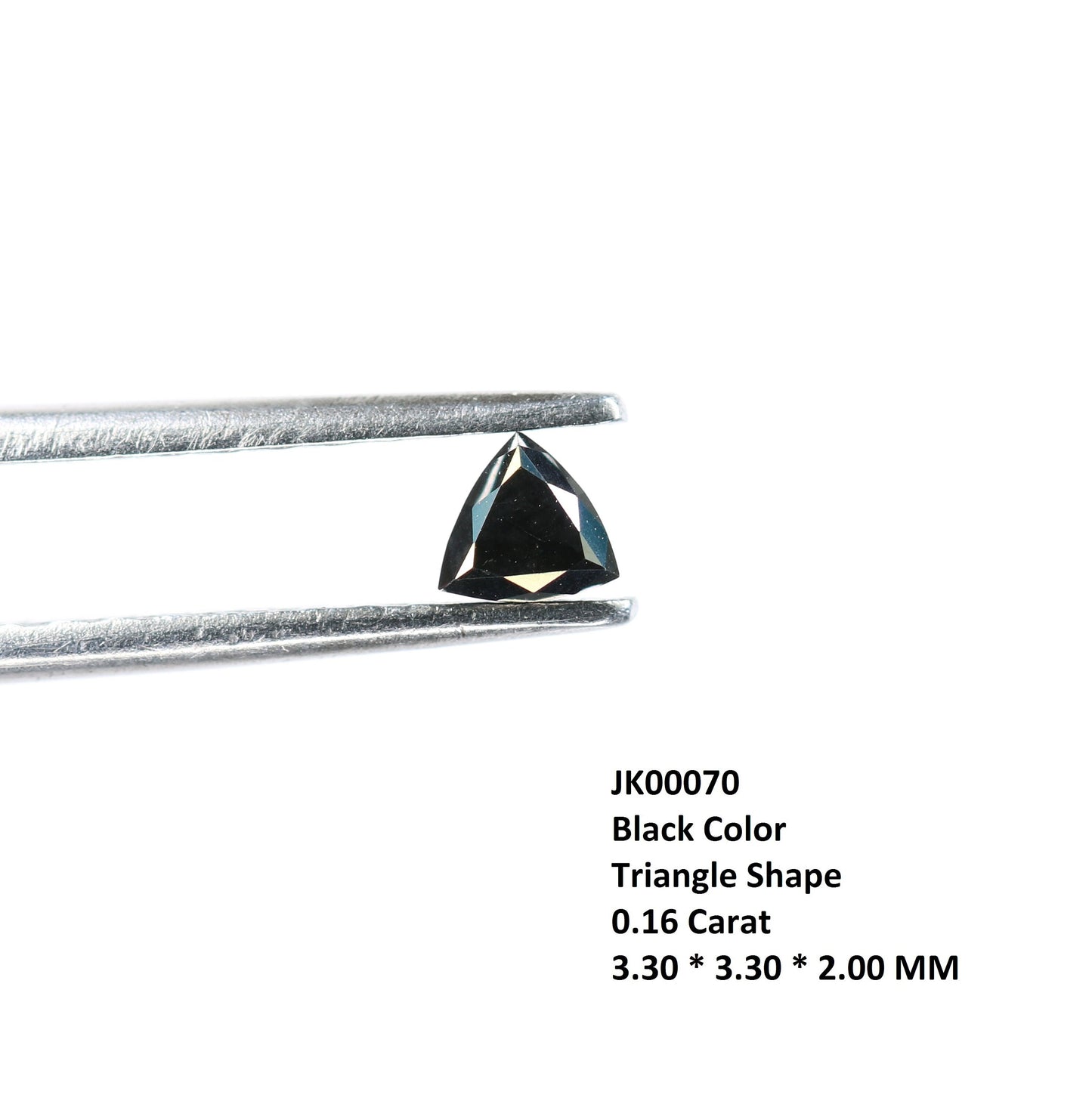 0.16 CT Triangle Shape Black Color Rustic Diamond For Wedding Ring | For Pendant |Triangle Diamond | Black DiamondFor Gold Ring Diamonds