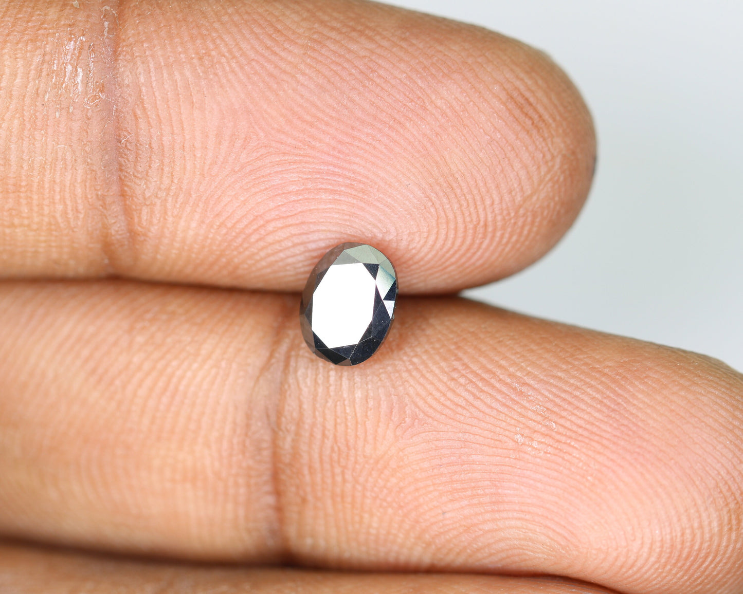 1.03 CT Oval Black Natural Loose Diamond for Engagement Ring, Wedding Jewelry Making, Classy Oval Diamond, Gold Ring