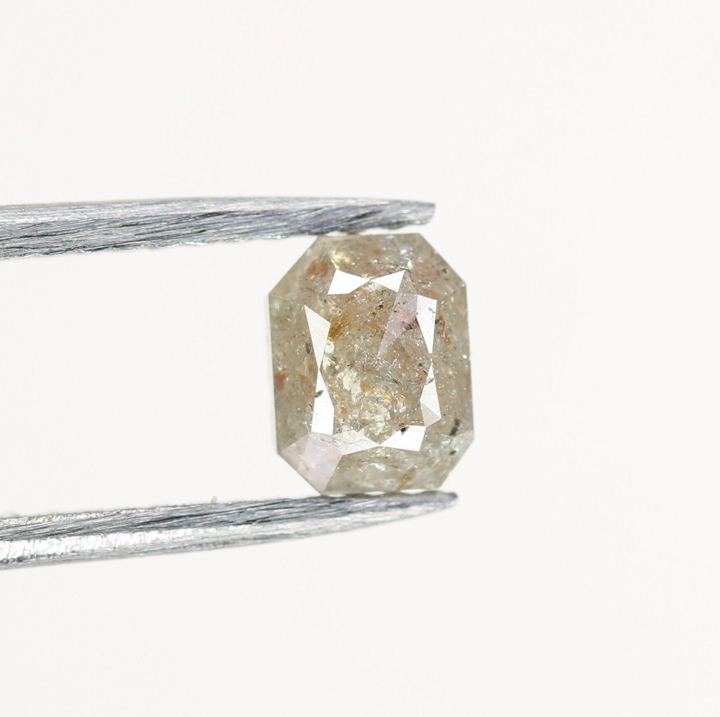 0.82 CT Emerald Cut Loose Salt & Pepper Diamond - Ideal for Wedding Rings - Labor Day Sale