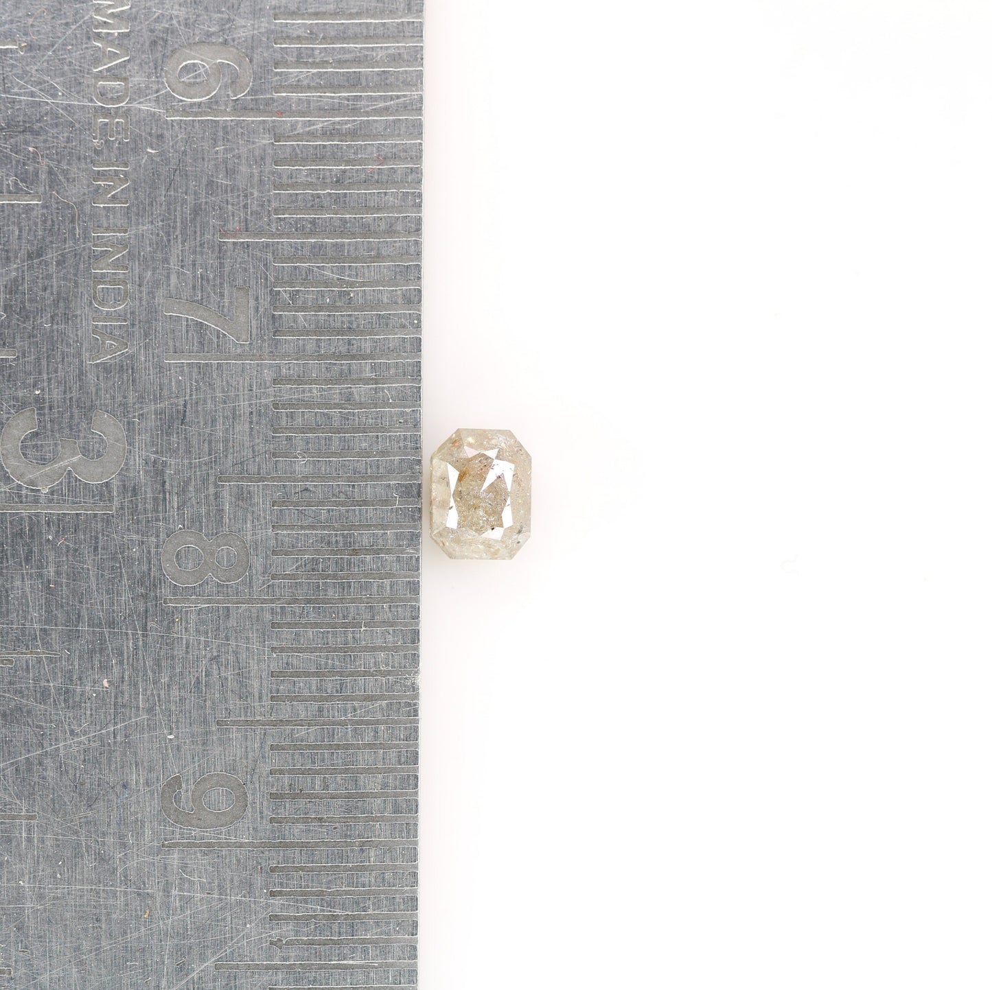 0.82 CT Emerald Cut Loose Salt & Pepper Diamond - Ideal for Wedding Rings - Labor Day Sale