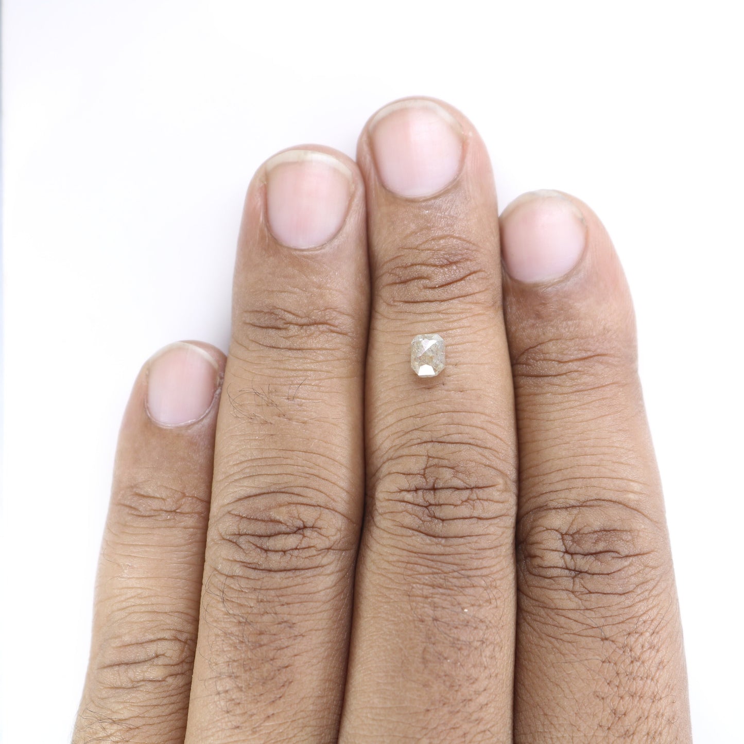 0.82 CT Emerald Cut Loose Salt & Pepper Diamond - Ideal for Wedding Rings - Labor Day Sale