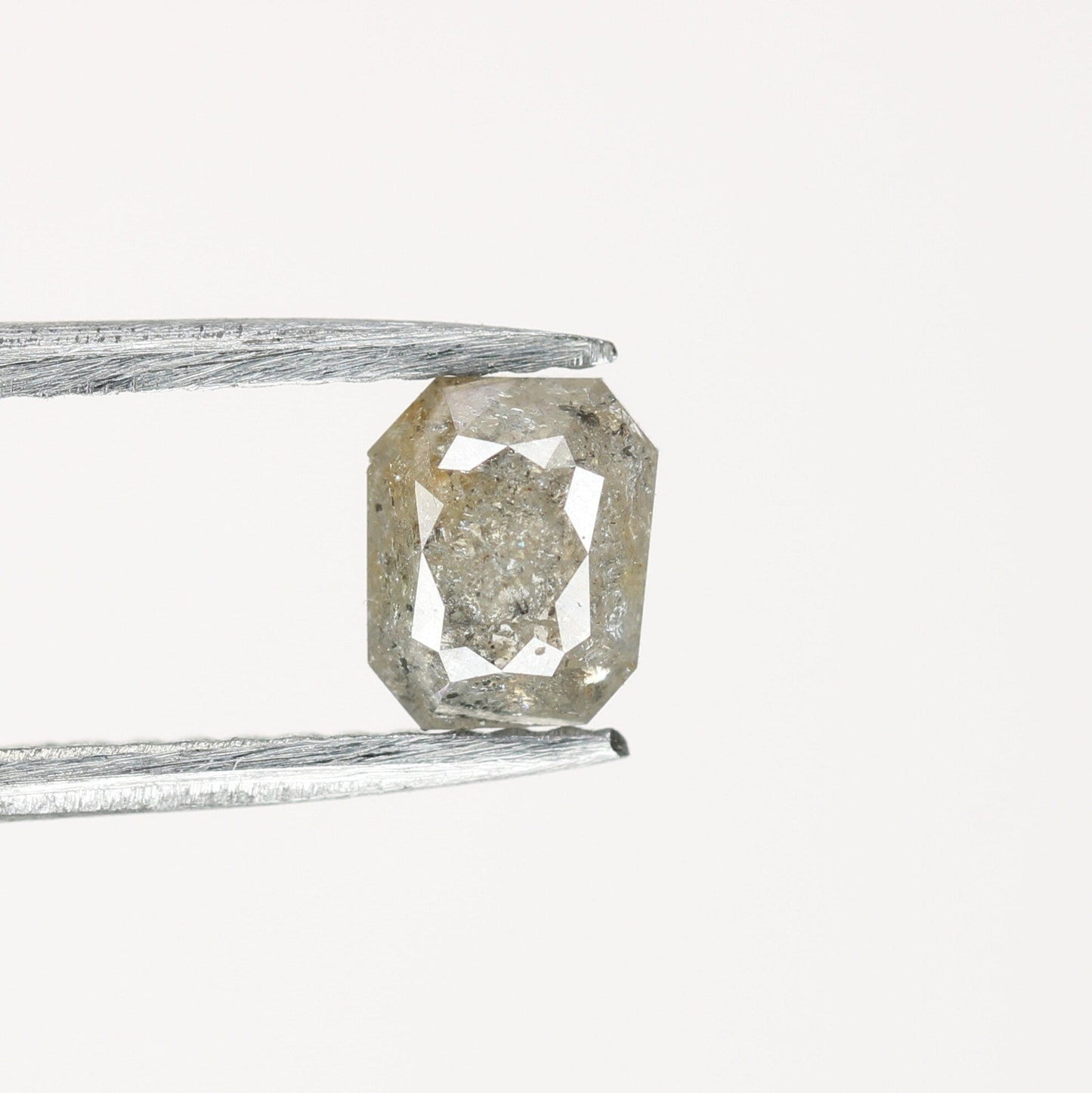 0.67 CT Emerald Cut Loose Salt & Pepper Diamond - Ideal for Wedding Rings - Labor Day Sale