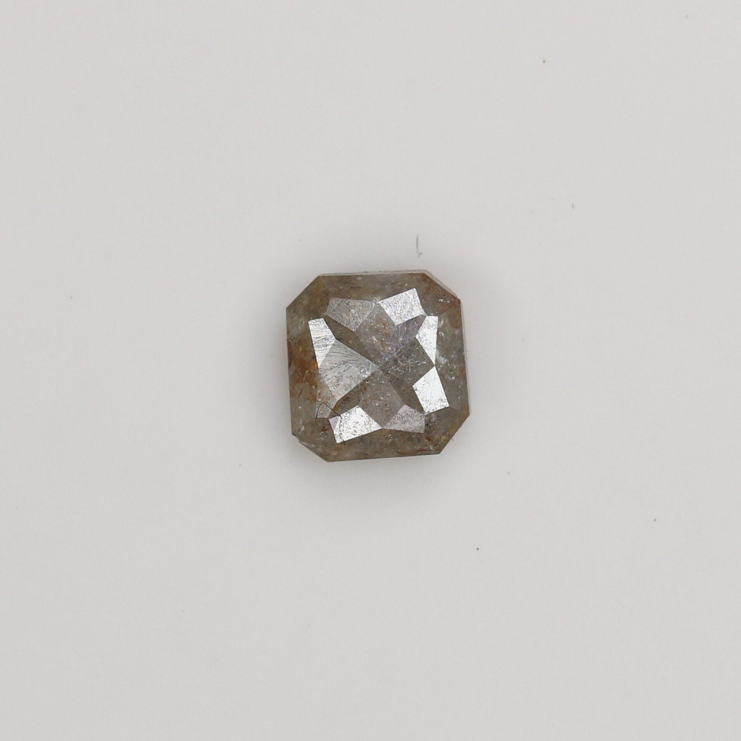 0.4 CT Natural Salt and Pepper Cushion Shape Rustic Diamond for Wedding and Multiple Occasions, Gift for Wife or Sister, Gold Ring