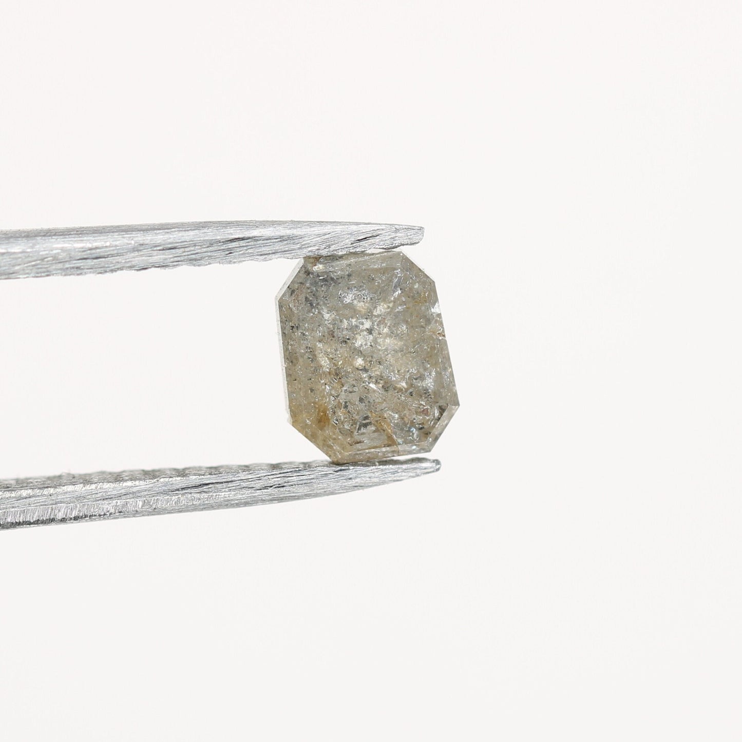 0.67 CT Emerald Cut Loose Salt & Pepper Diamond - Ideal for Wedding Rings - Labor Day Sale