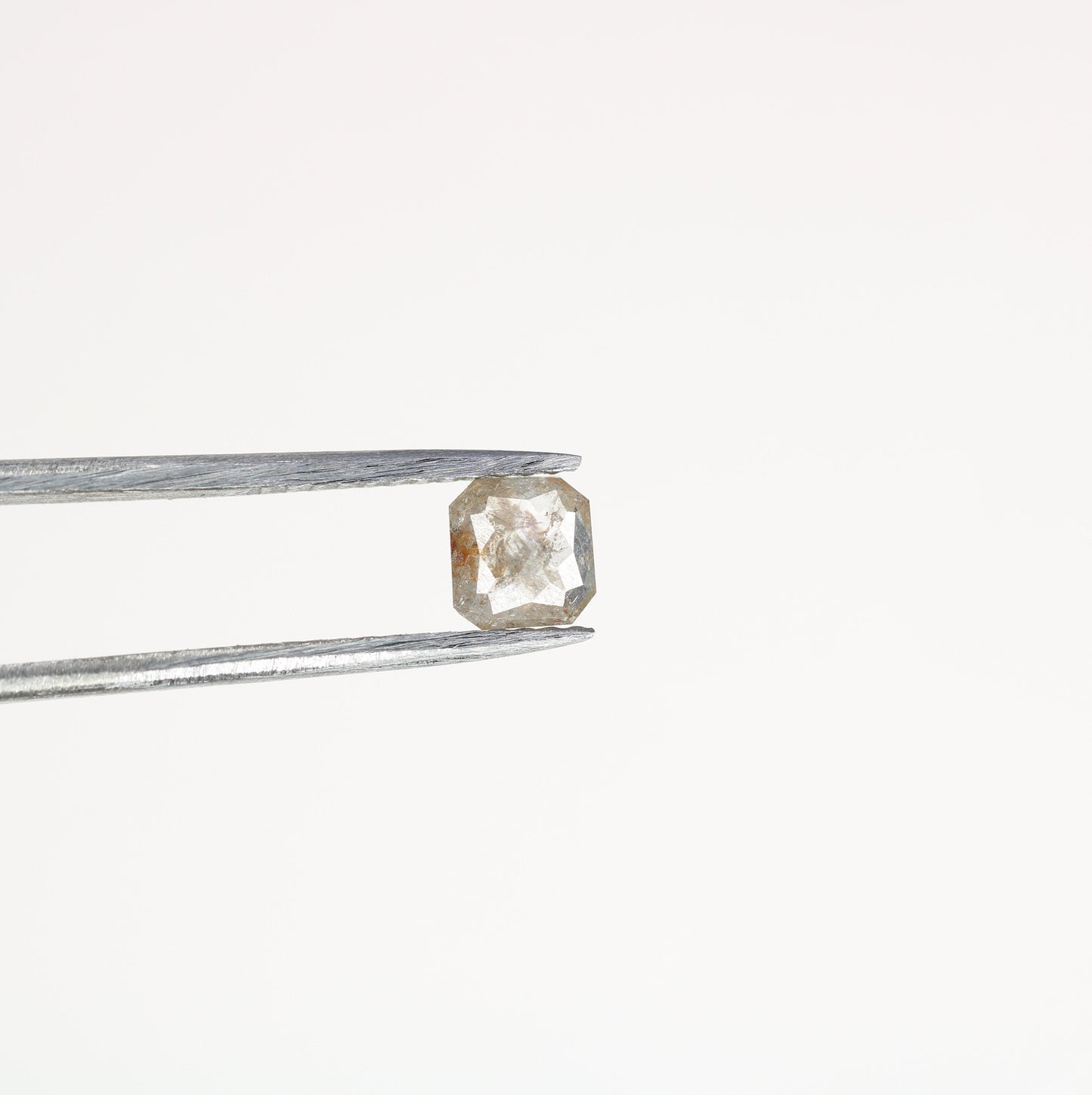 0.4 CT Natural Salt and Pepper Cushion Shape Rustic Diamond for Wedding and Multiple Occasions, Gift for Wife or Sister, Gold Ring