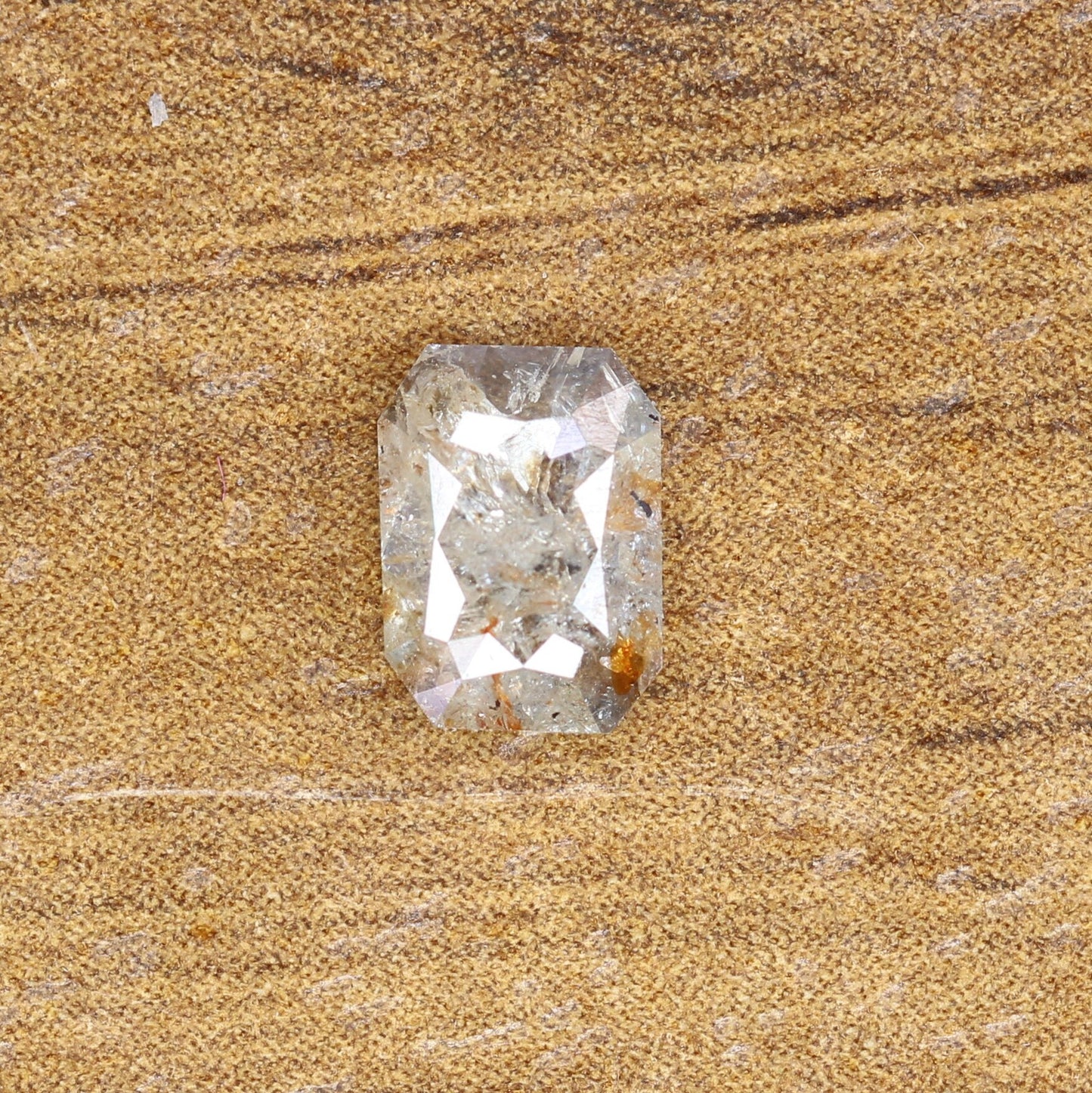 0.59 CT Emerald Cut Loose Salt & Pepper Diamond - Perfect for Wedding Rings - Labor Day Sale
