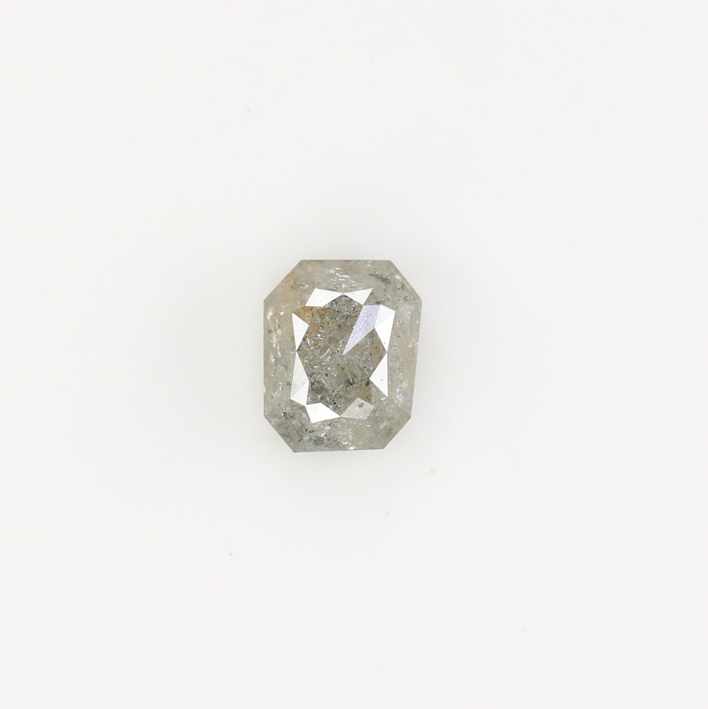 0.67 CT Emerald Cut Loose Salt & Pepper Diamond - Ideal for Wedding Rings - Labor Day Sale
