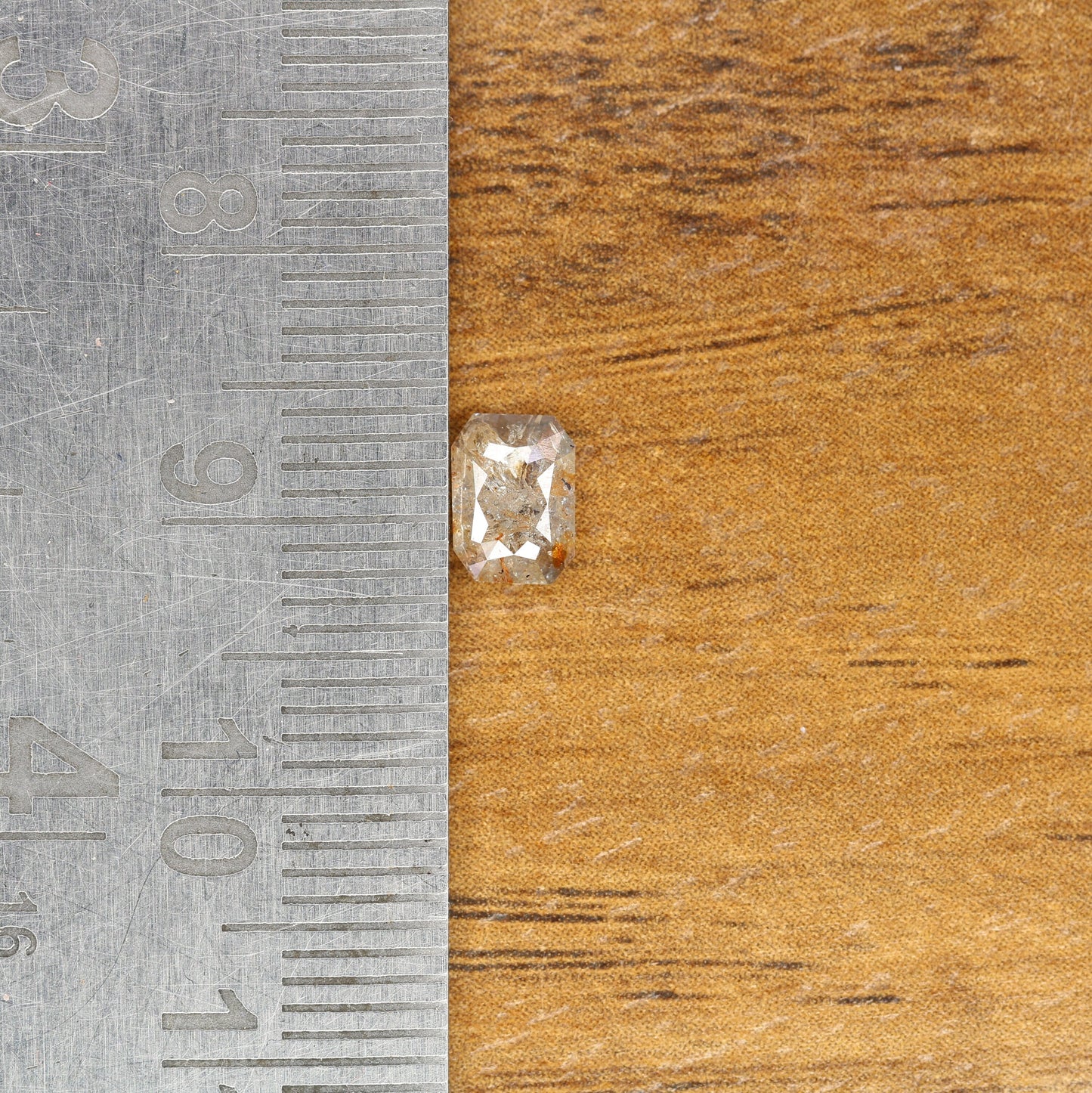 0.59 CT Emerald Cut Loose Salt & Pepper Diamond - Perfect for Wedding Rings - Labor Day Sale