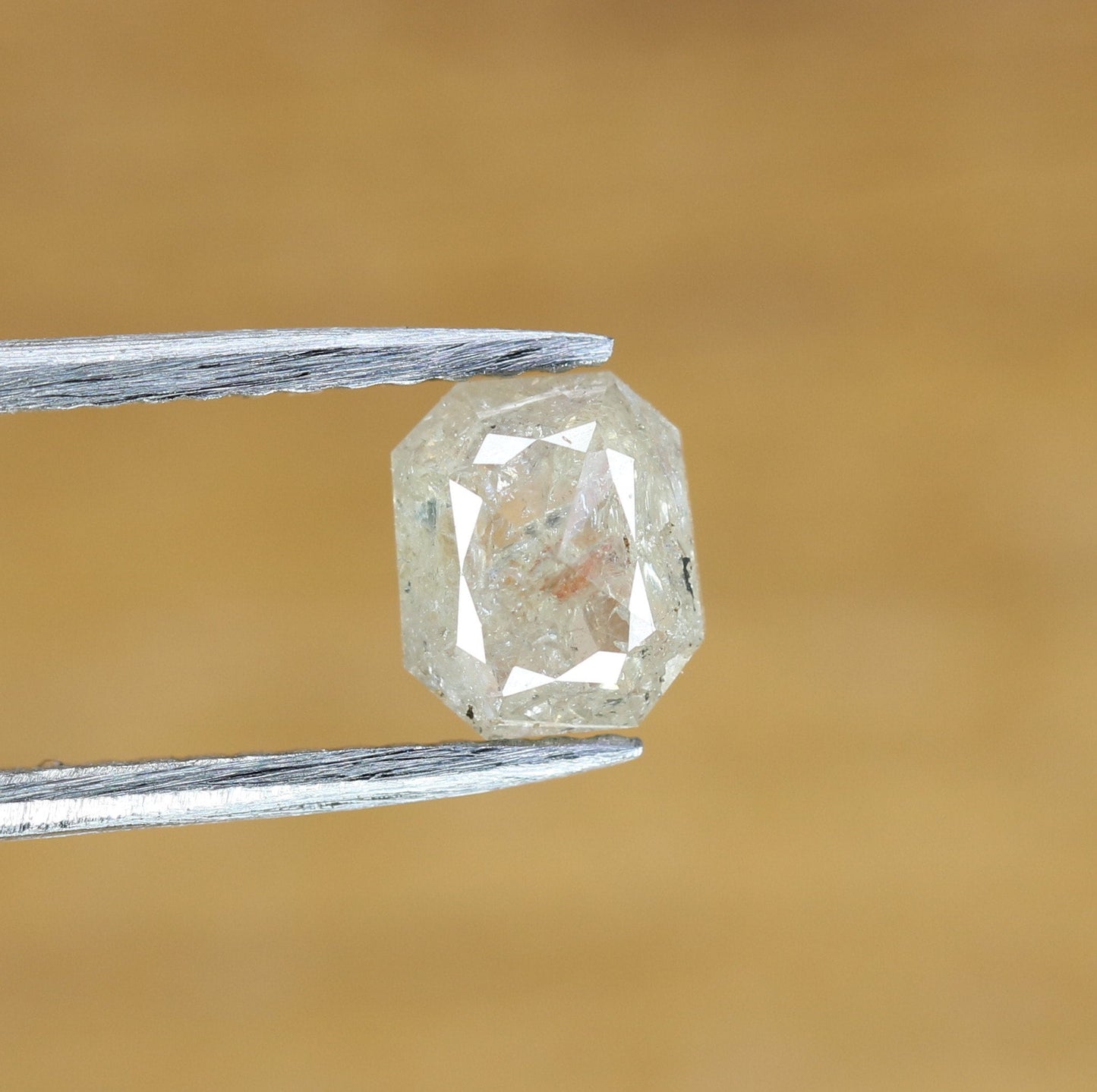 0.77 CT Emerald Cut Loose Salt & Pepper Diamond - Perfect for Wedding Rings - Labor Day Sale