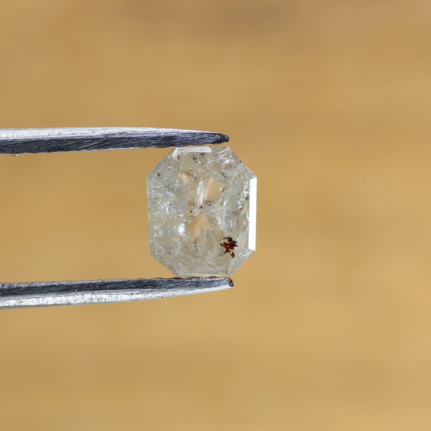 0.77 CT Emerald Cut Loose Salt & Pepper Diamond - Perfect for Wedding Rings - Labor Day Sale