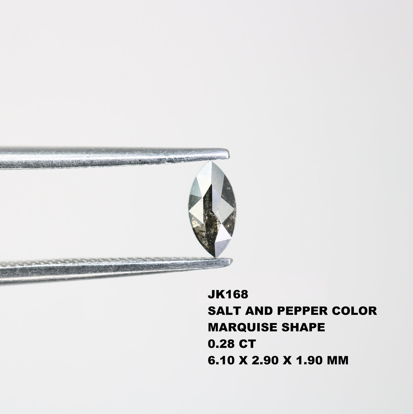 0.24 CT Marquise Shape Salt And Pepper Diamond | Natural Loose Diamonds For Weeding & Earring | For pendant | For Jewelry | For Bracelet