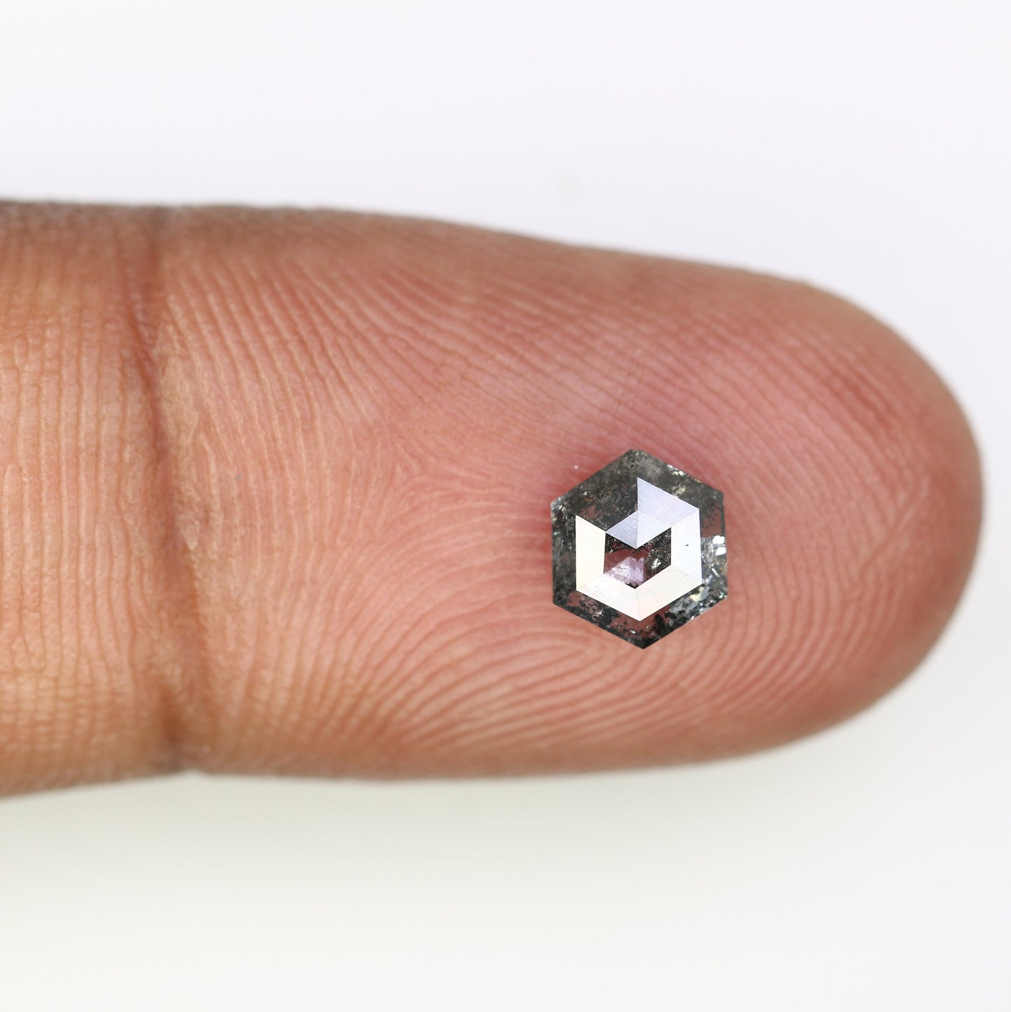 0.68 CT Salt and Pepper Hexagon Cut - Natural Loose Hexagon Shape -Unique Diamond for Ring - Special Gift for Her - Wholesaler of Diamond
