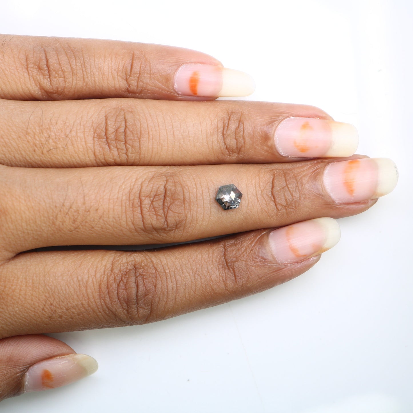 0.68 CT Salt and Pepper Hexagon Cut - Natural Loose Hexagon Shape -Unique Diamond for Ring - Special Gift for Her - Wholesaler of Diamond