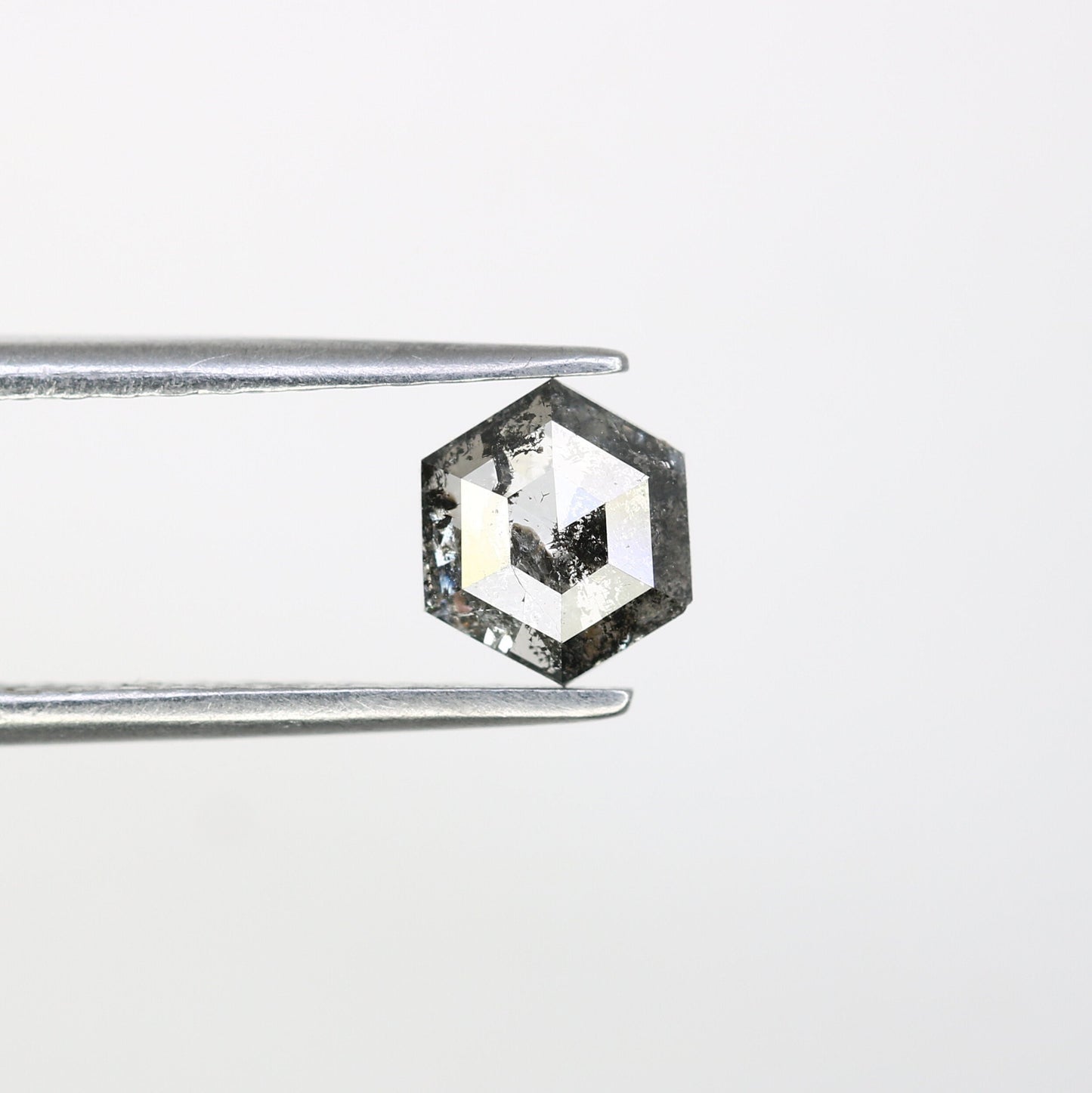 0.68 CT Salt and Pepper Hexagon Cut - Natural Loose Hexagon Shape -Unique Diamond for Ring - Special Gift for Her - Wholesaler of Diamond